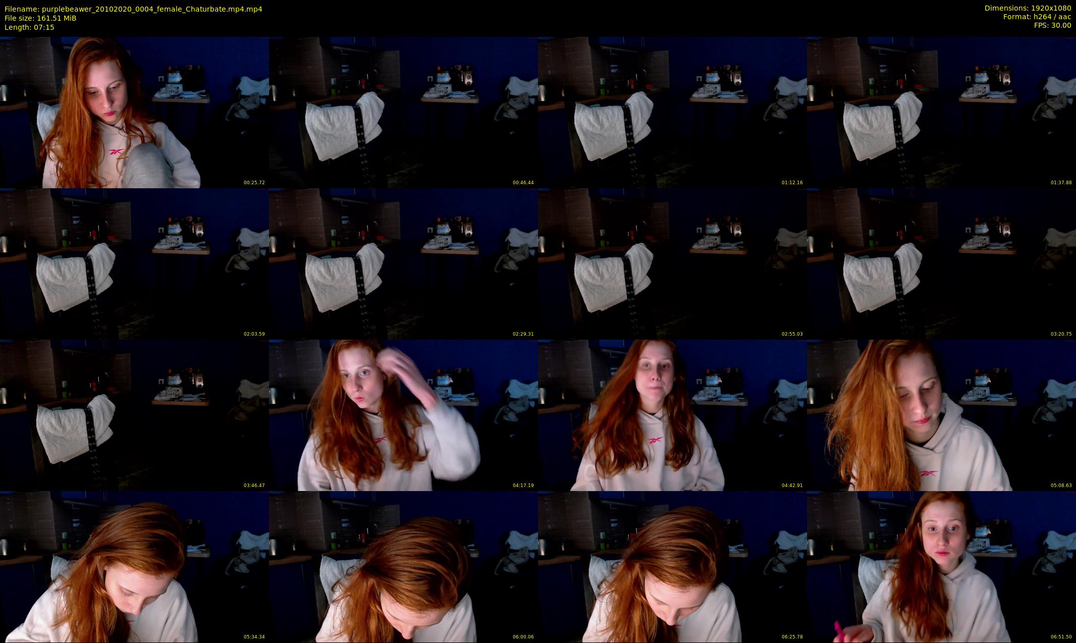 purplebeawer — 8 minute Chaturbate female cam show recording, 1080p, Oct 20, 2020