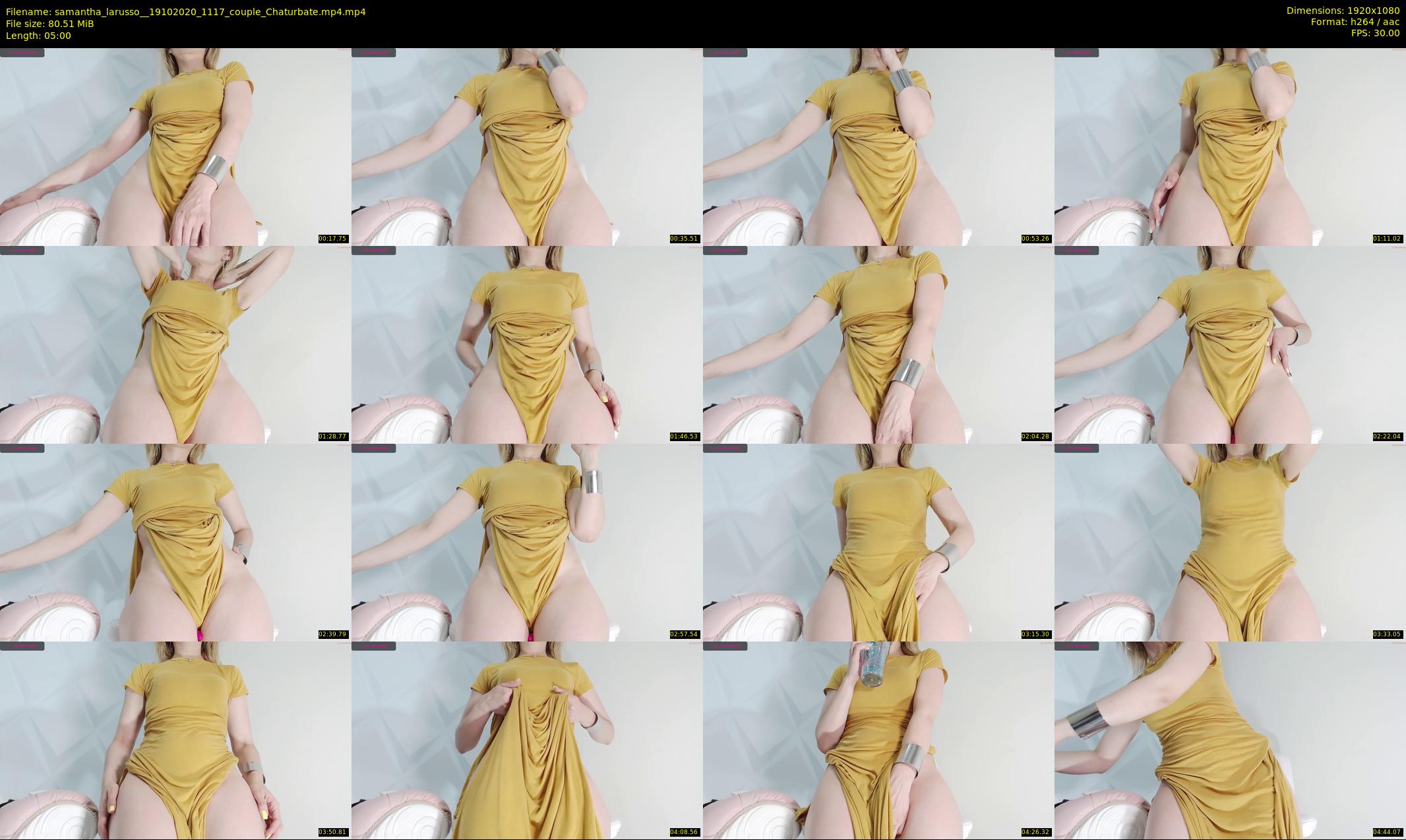 samantha_larusso_ — 5 minute Chaturbate couple cam show recording, 1080p, Oct 19, 2020