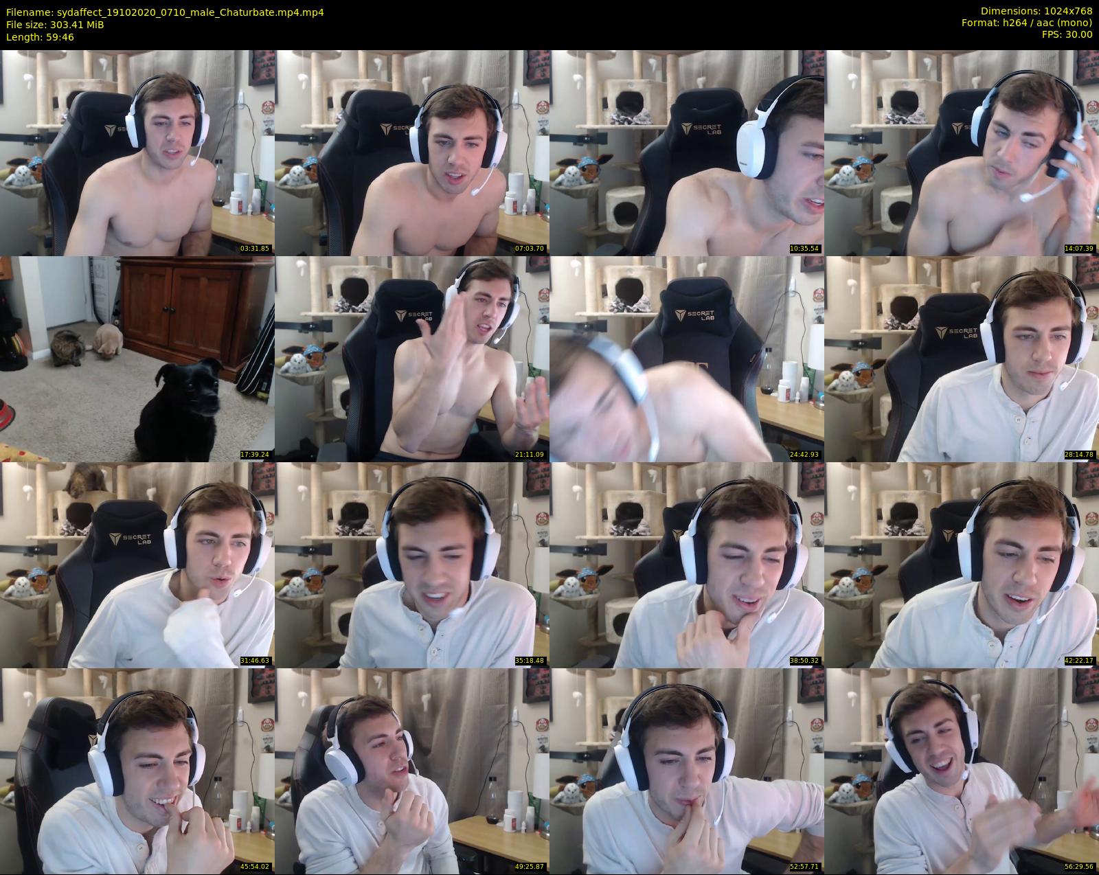 sydaffect — 60 minute Chaturbate male cam show recording, 720p, Oct 19, 2020
