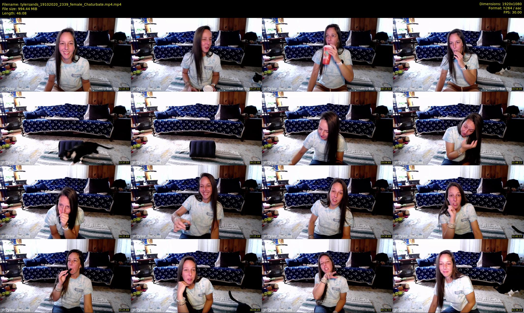tylersands — 47 minute Chaturbate female cam show recording, 1080p, Oct 19, 2020