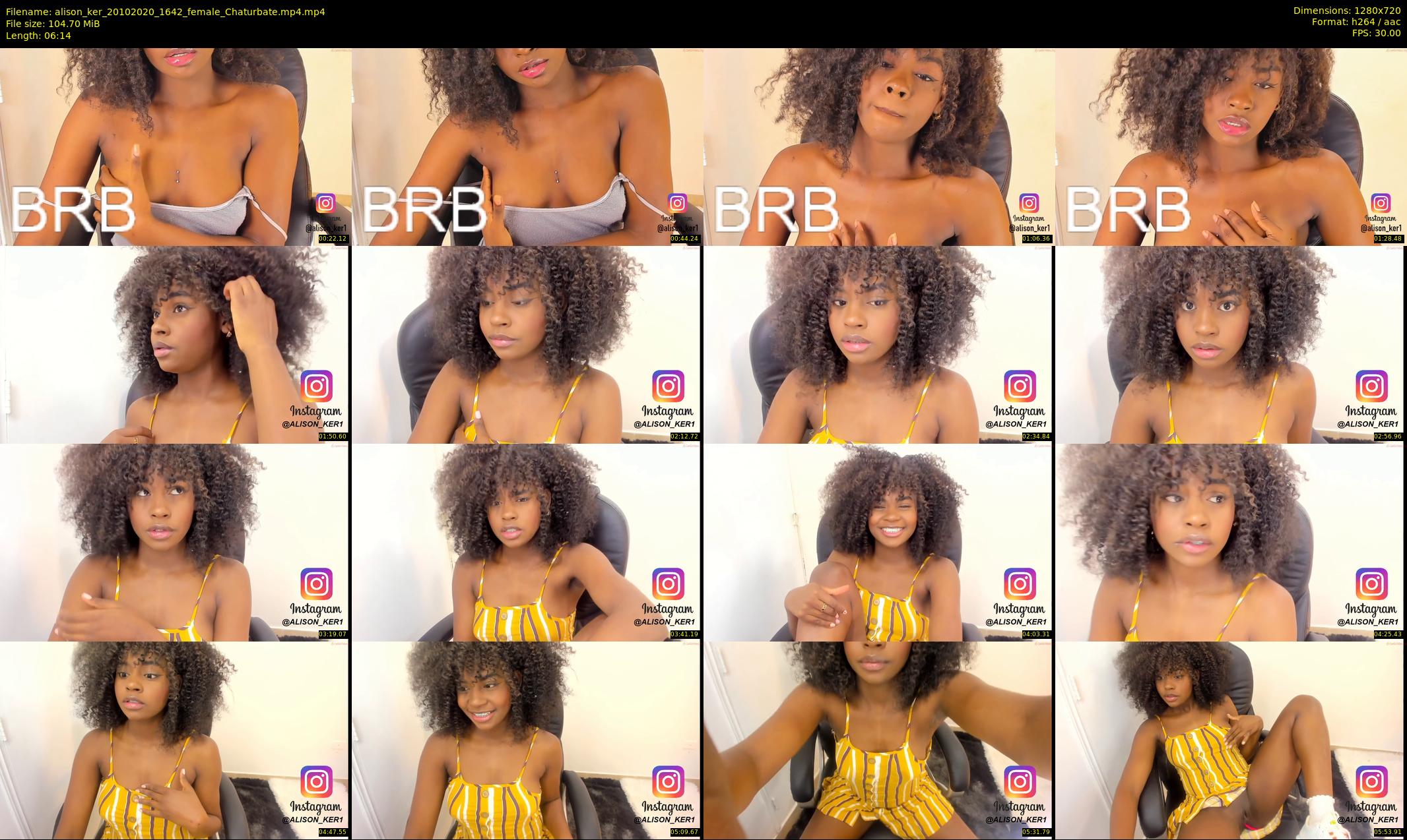 alison_ker — 7 minute Chaturbate female cam show recording, 720p, Oct 20, 2020
