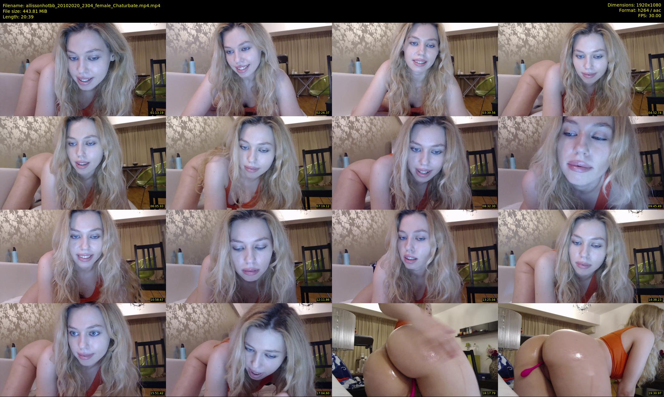 allissonhotbb — 21 minute Chaturbate female cam show recording, 1080p, Oct 20, 2020