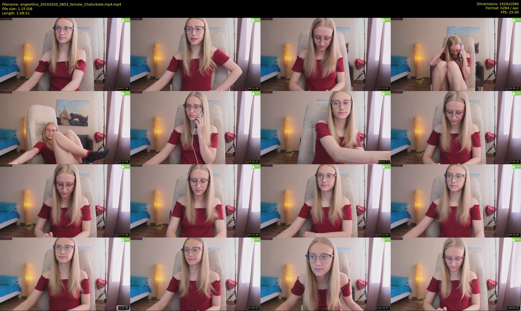 angeellina — 70 minute Chaturbate female cam show recording, 1080p, Oct 20, 2020