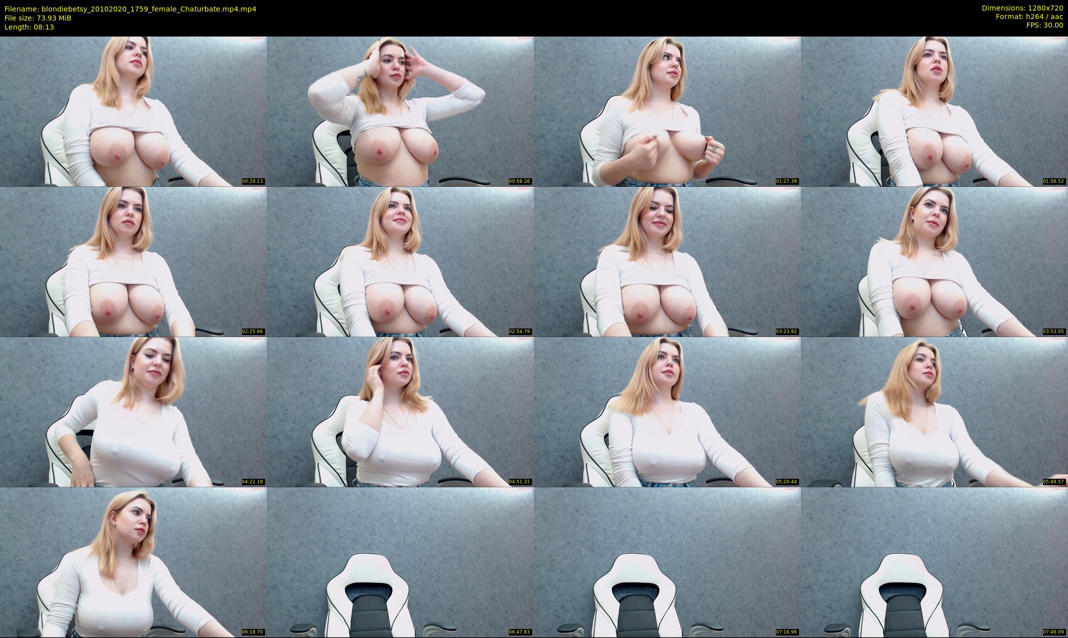 blondiebetsy — 9 minute Chaturbate female cam show recording, 720p, Oct 20, 2020