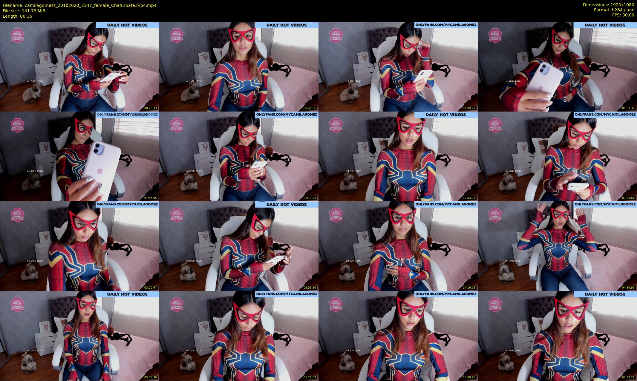 camilagomezz — 7 minute Chaturbate female cam show recording, 1080p, Oct 20, 2020