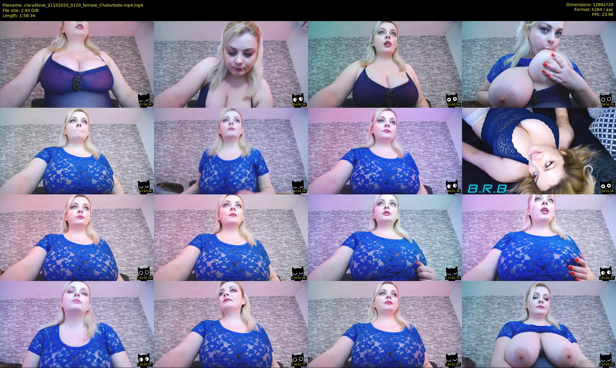 clara4love — 119 minute Chaturbate female cam show recording, 720p, Oct 21, 2020
