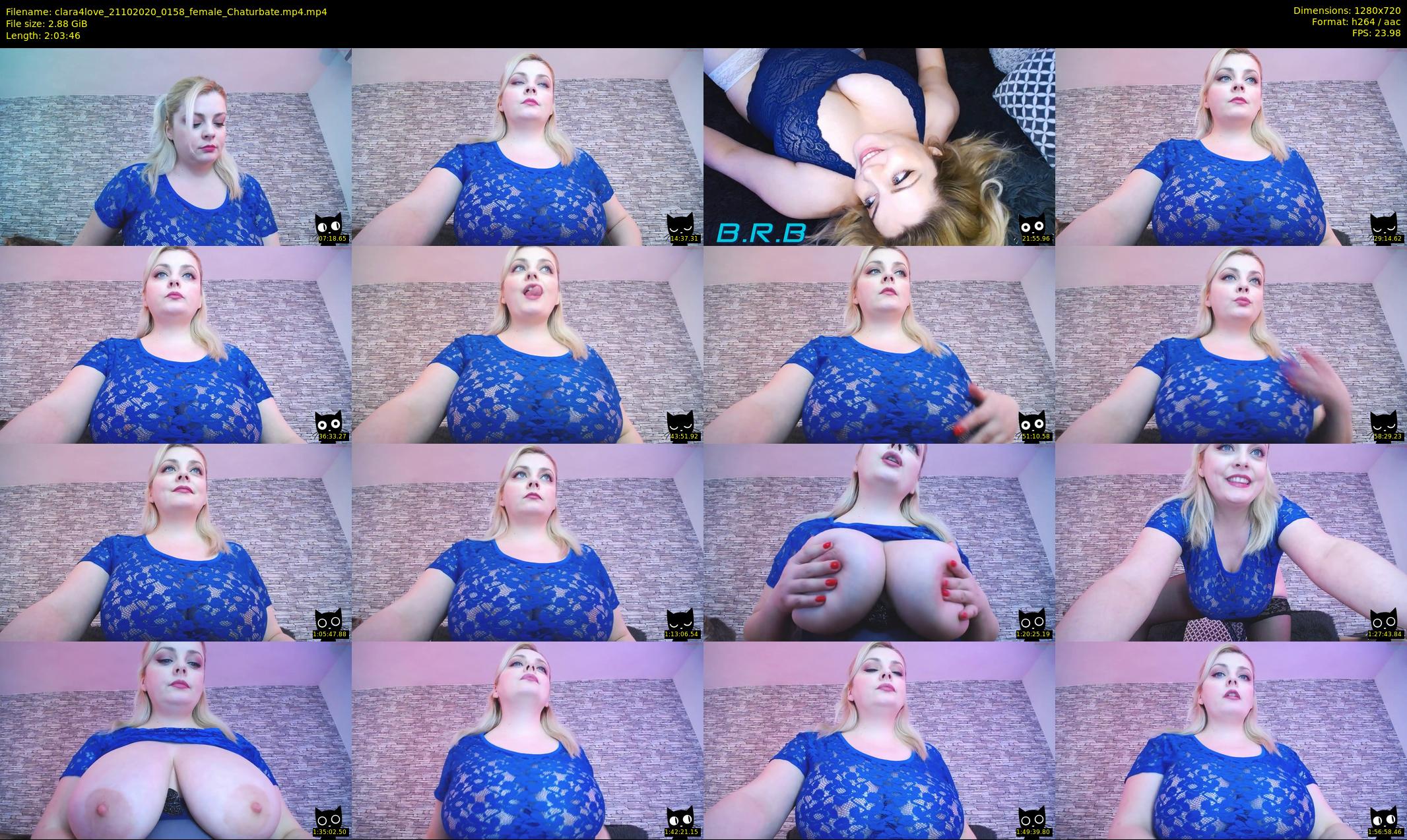 clara4love — 124 minute Chaturbate female cam show recording, 720p, Oct 21, 2020