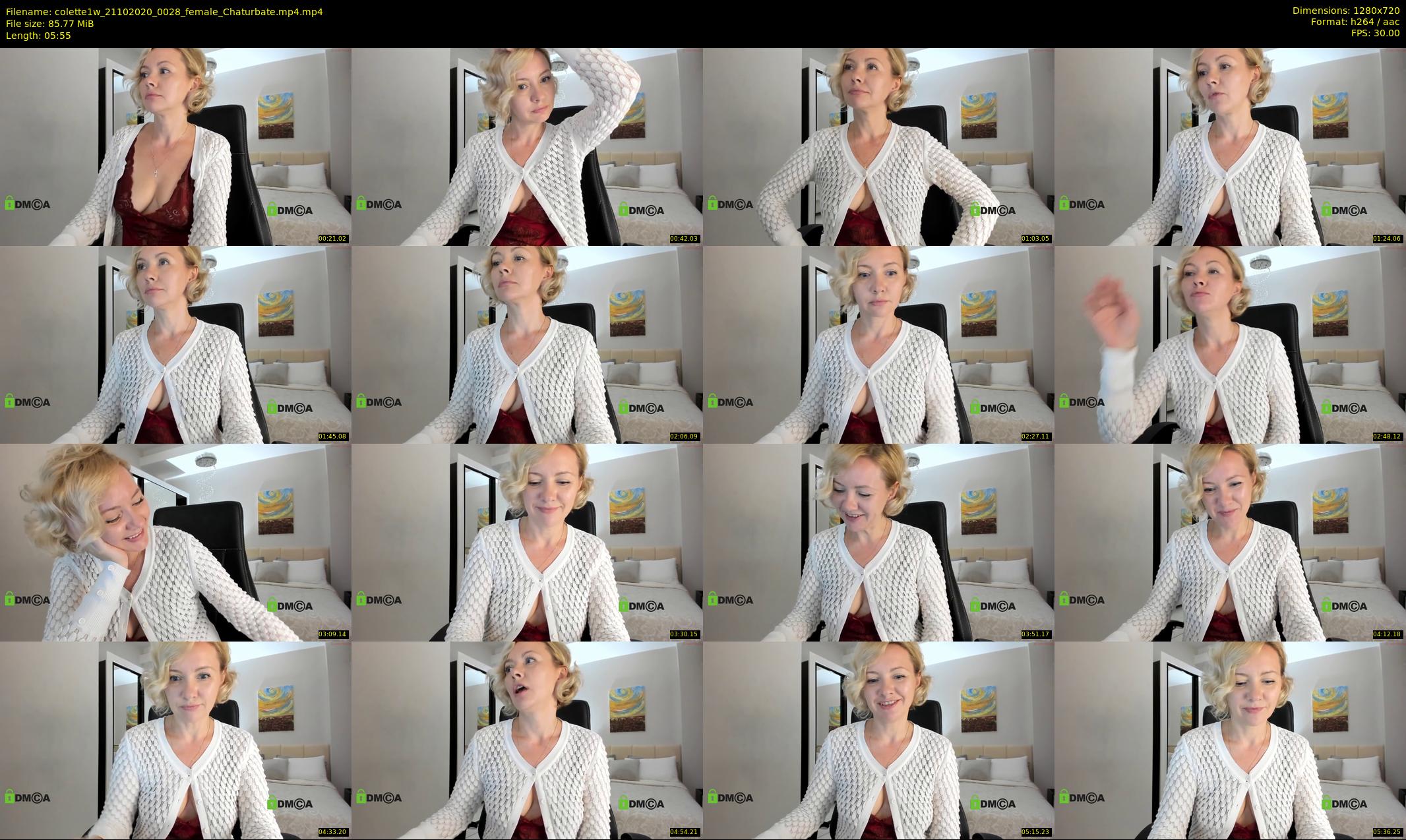 colette1w — 6 minute Chaturbate female cam show recording, 720p, Oct 21, 2020