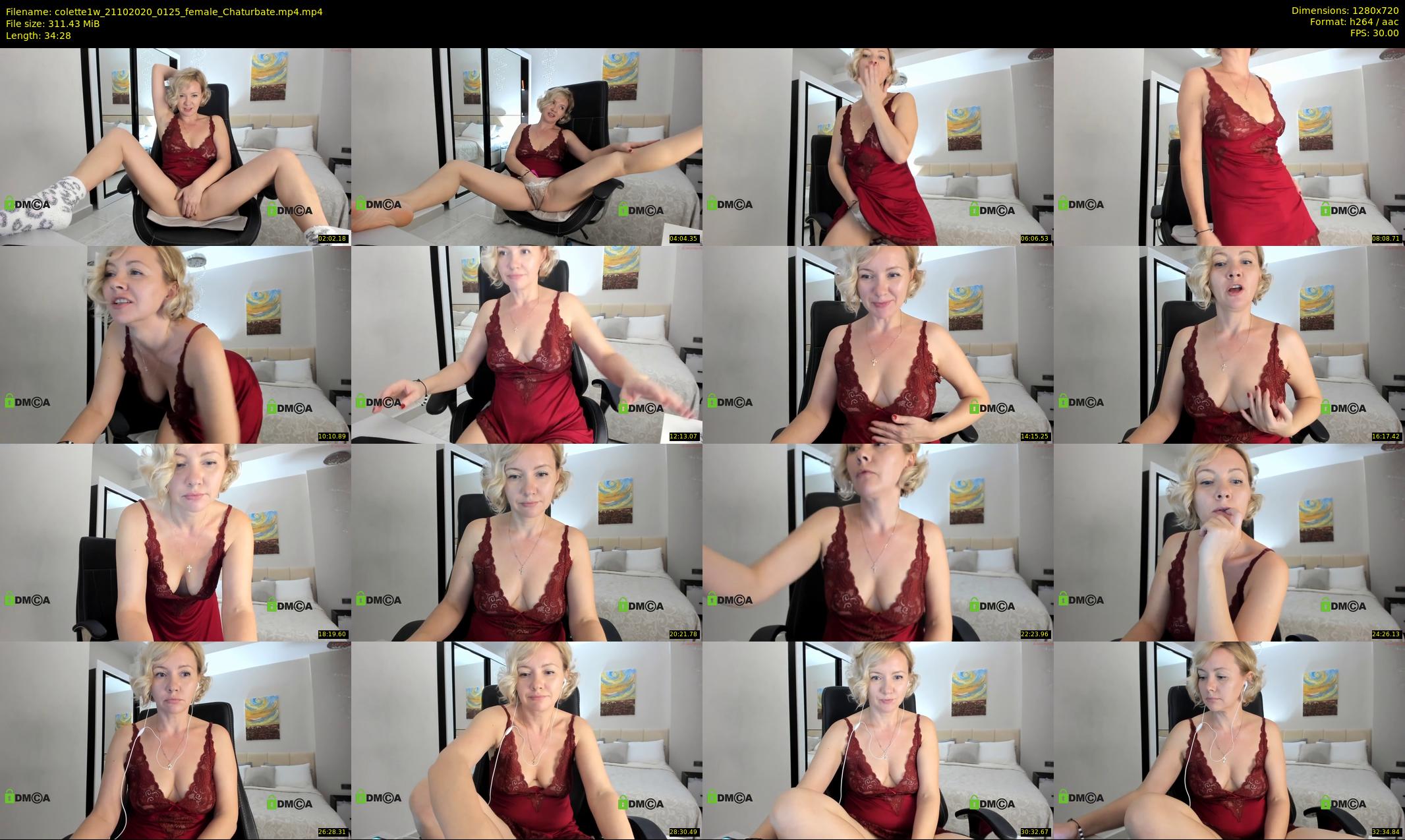 colette1w — 35 minute Chaturbate female cam show recording, 720p, Oct 21, 2020