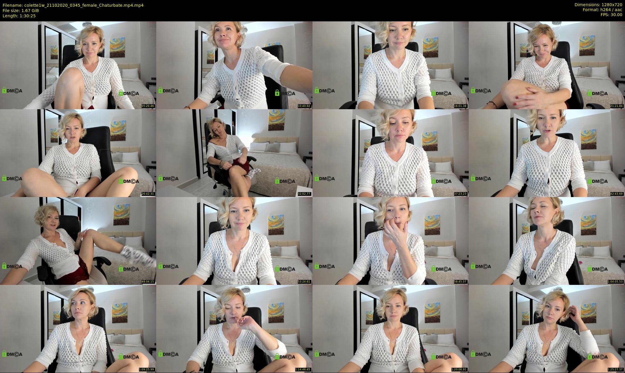colette1w — 91 minute Chaturbate female cam show recording, 720p, Oct 21, 2020
