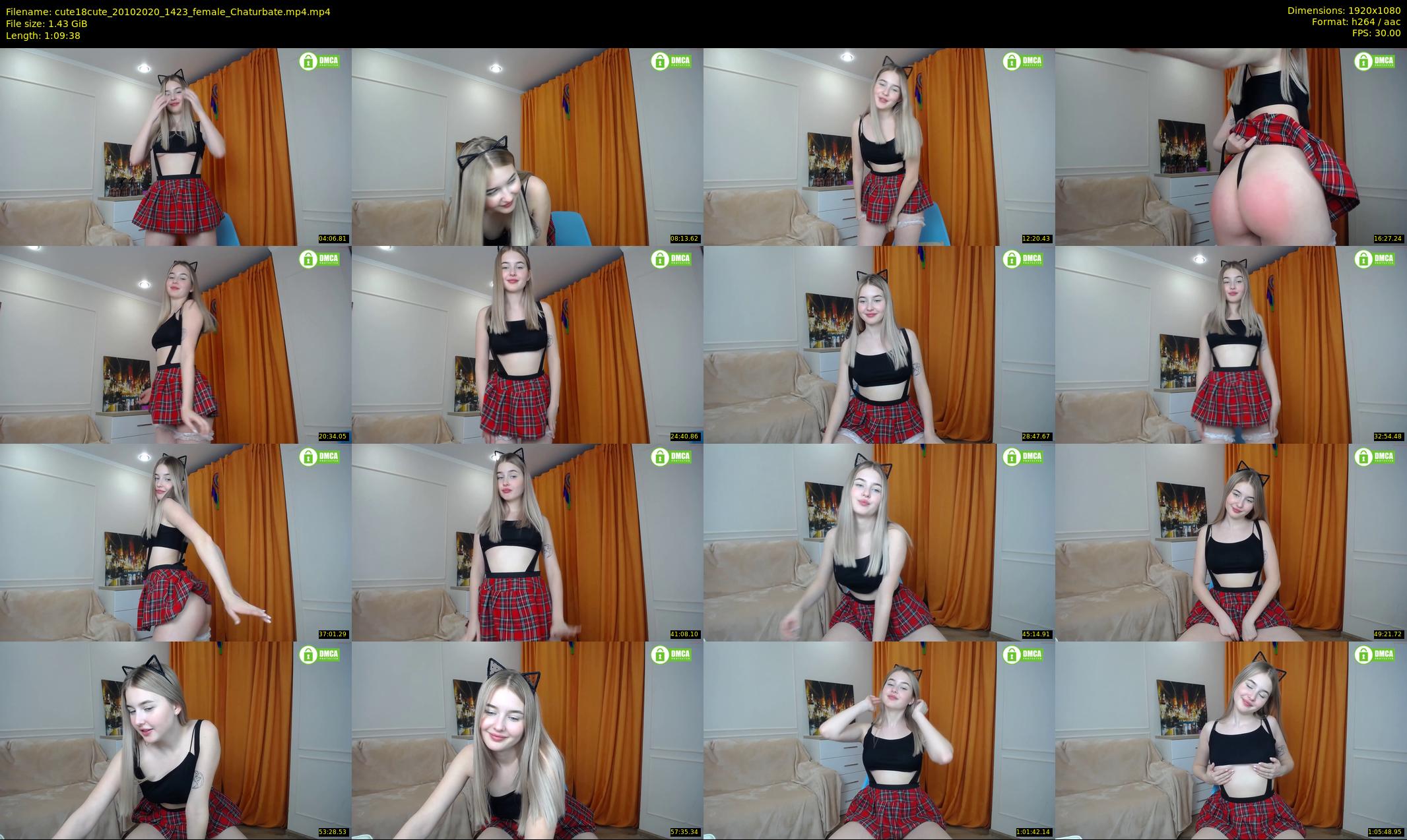 cute18cute — 70 minute Chaturbate female cam show recording, 1080p, Oct 20, 2020