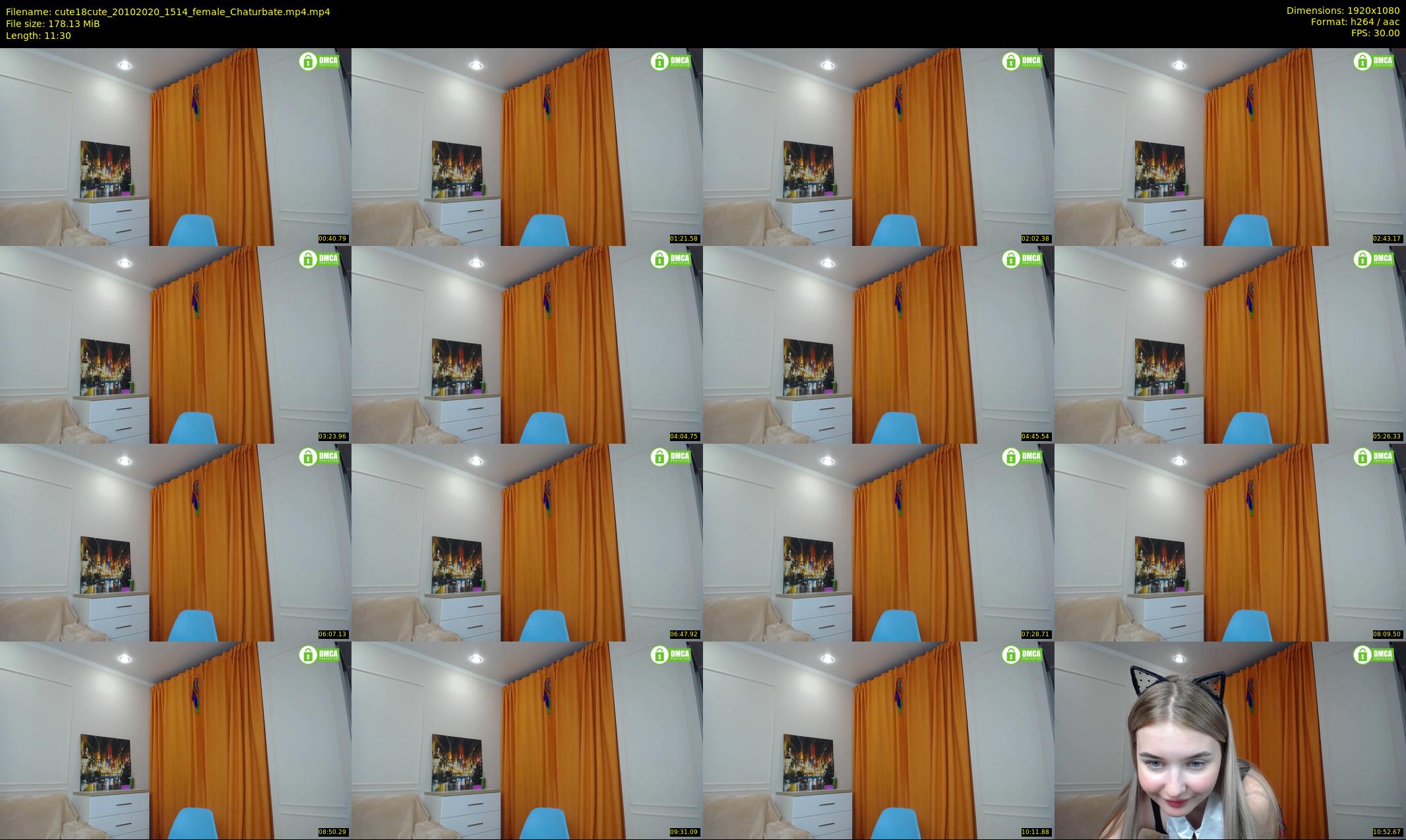 cute18cute — 12 minute Chaturbate female cam show recording, 1080p, Oct 20, 2020
