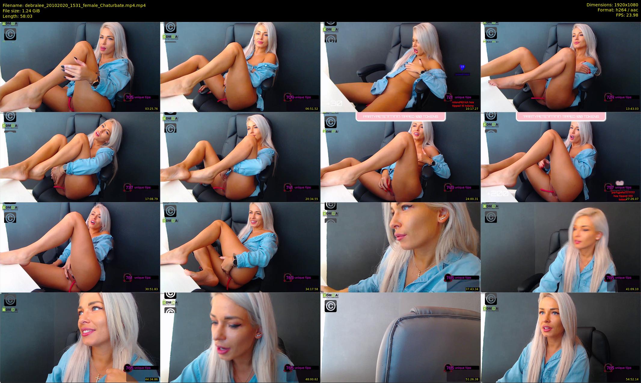 debralee — 59 minute Chaturbate female cam show recording, 1080p, Oct 20, 2020