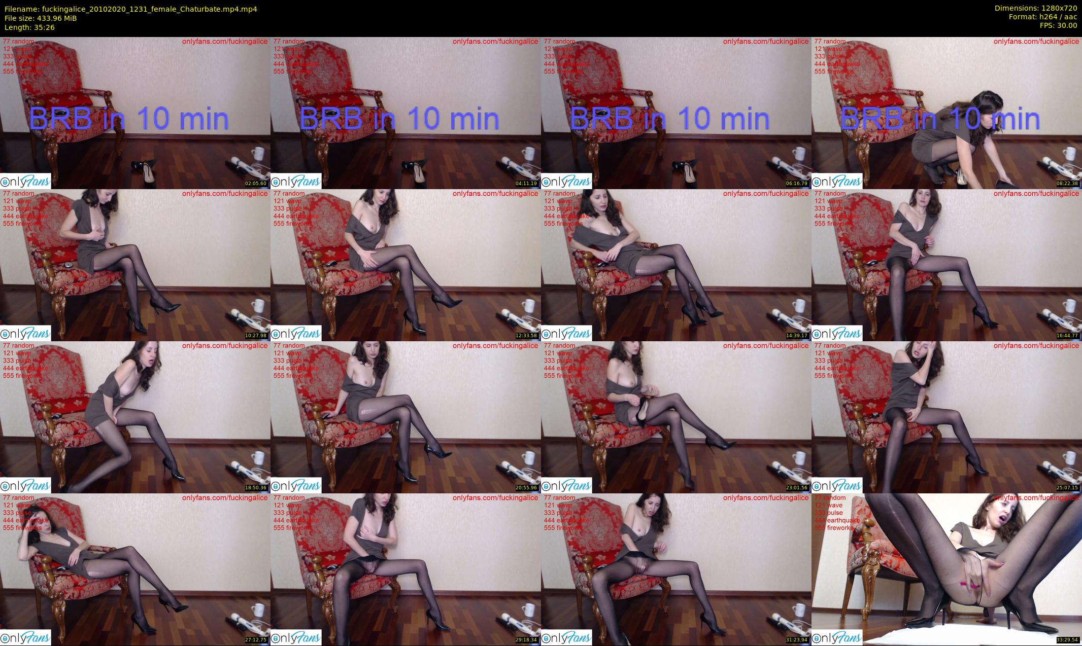 fuckingalice — 36 minute Chaturbate female cam show recording, 720p, Oct 20, 2020