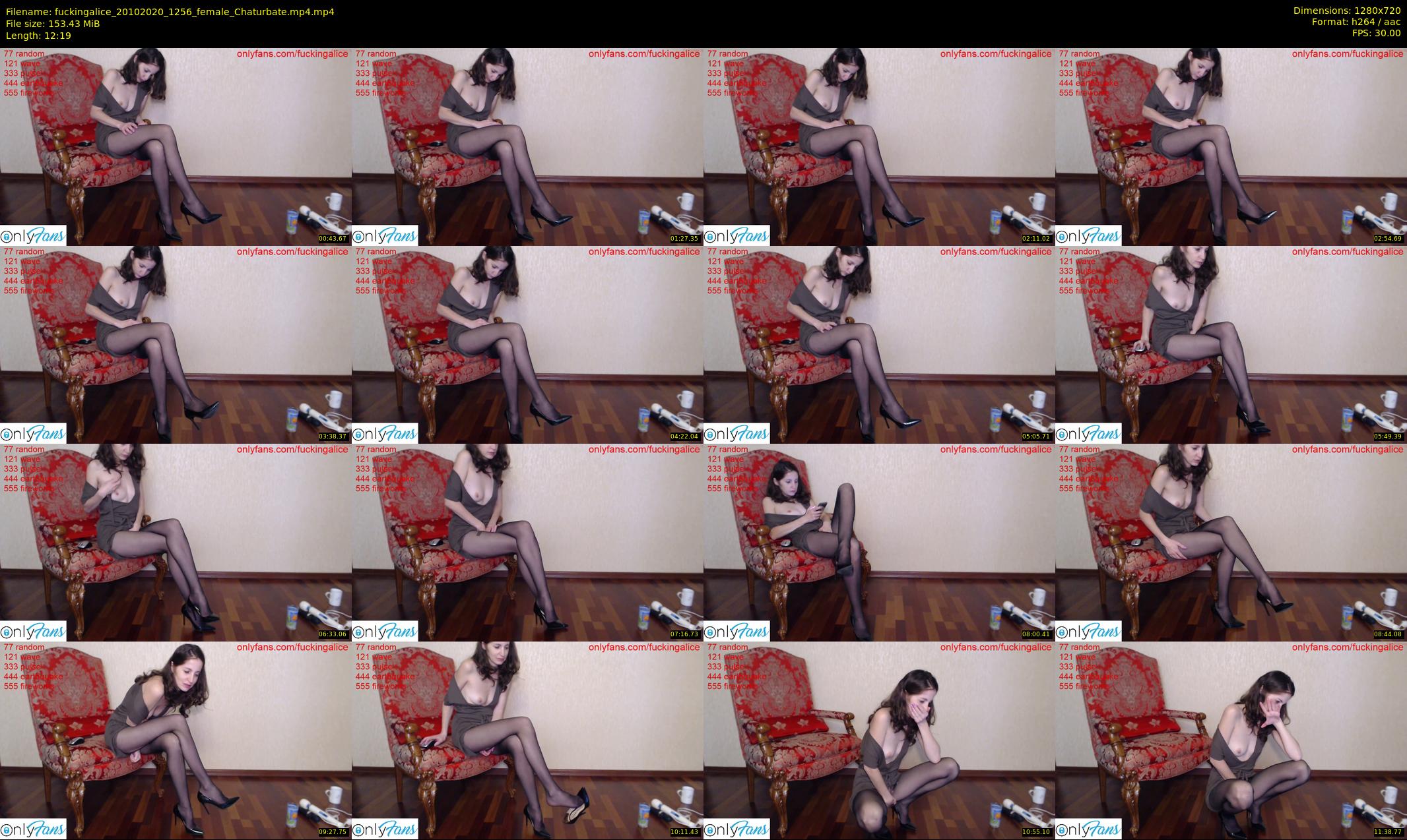 fuckingalice — 13 minute Chaturbate female cam show recording, 720p, Oct 20, 2020