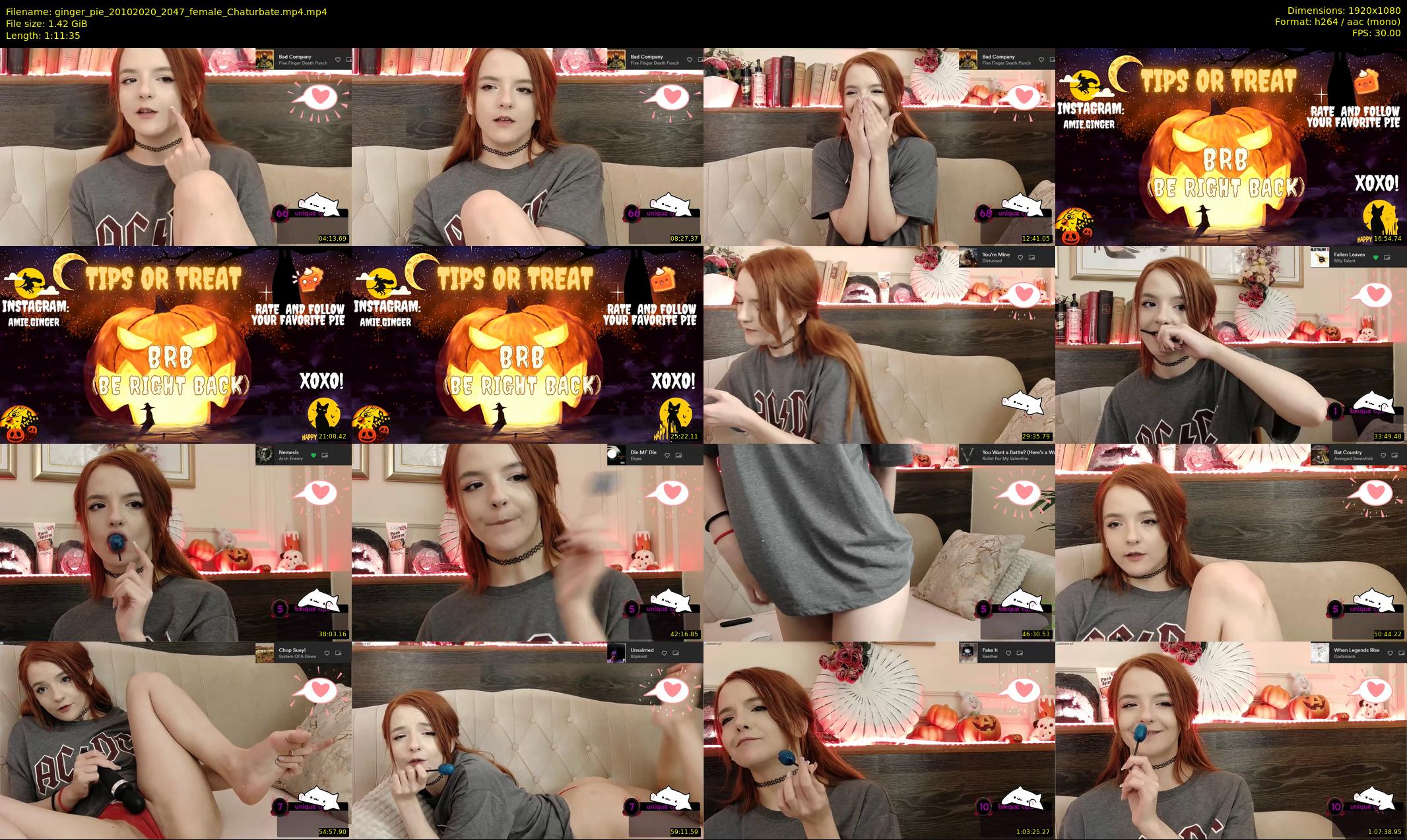 ginger_pie — 72 minute Chaturbate female cam show recording, 1080p, Oct 20, 2020