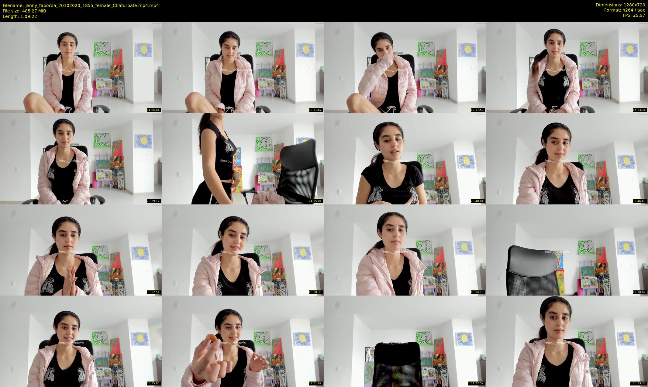 jenny_taborda — 70 minute Chaturbate female cam show recording, 720p, Oct 20, 2020