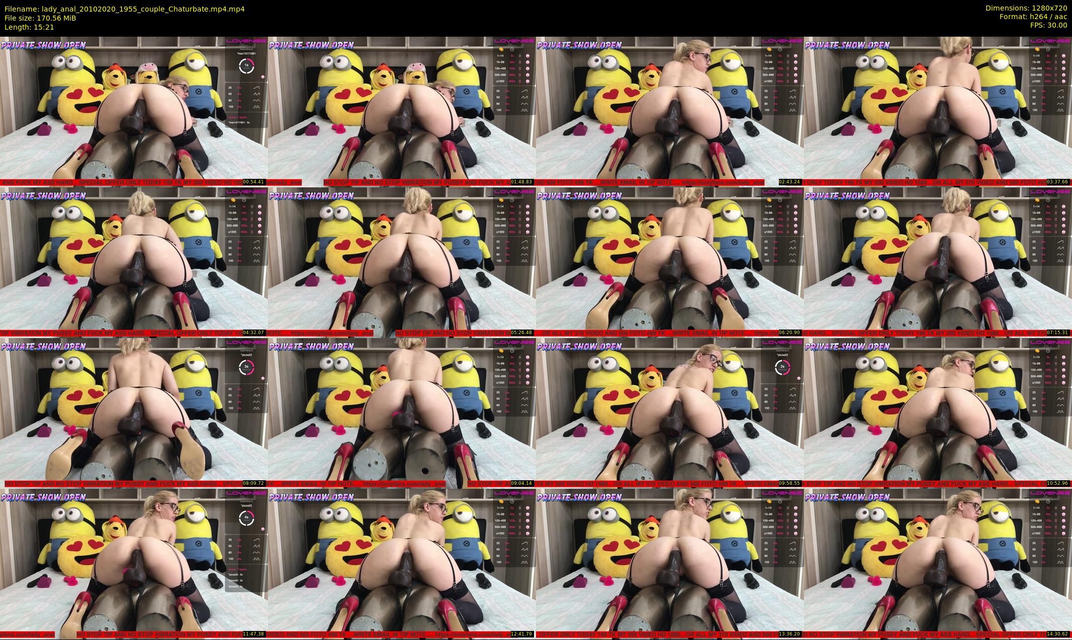 lady_anal — 16 minute Chaturbate female cam show recording, 720p, Oct 20, 2020