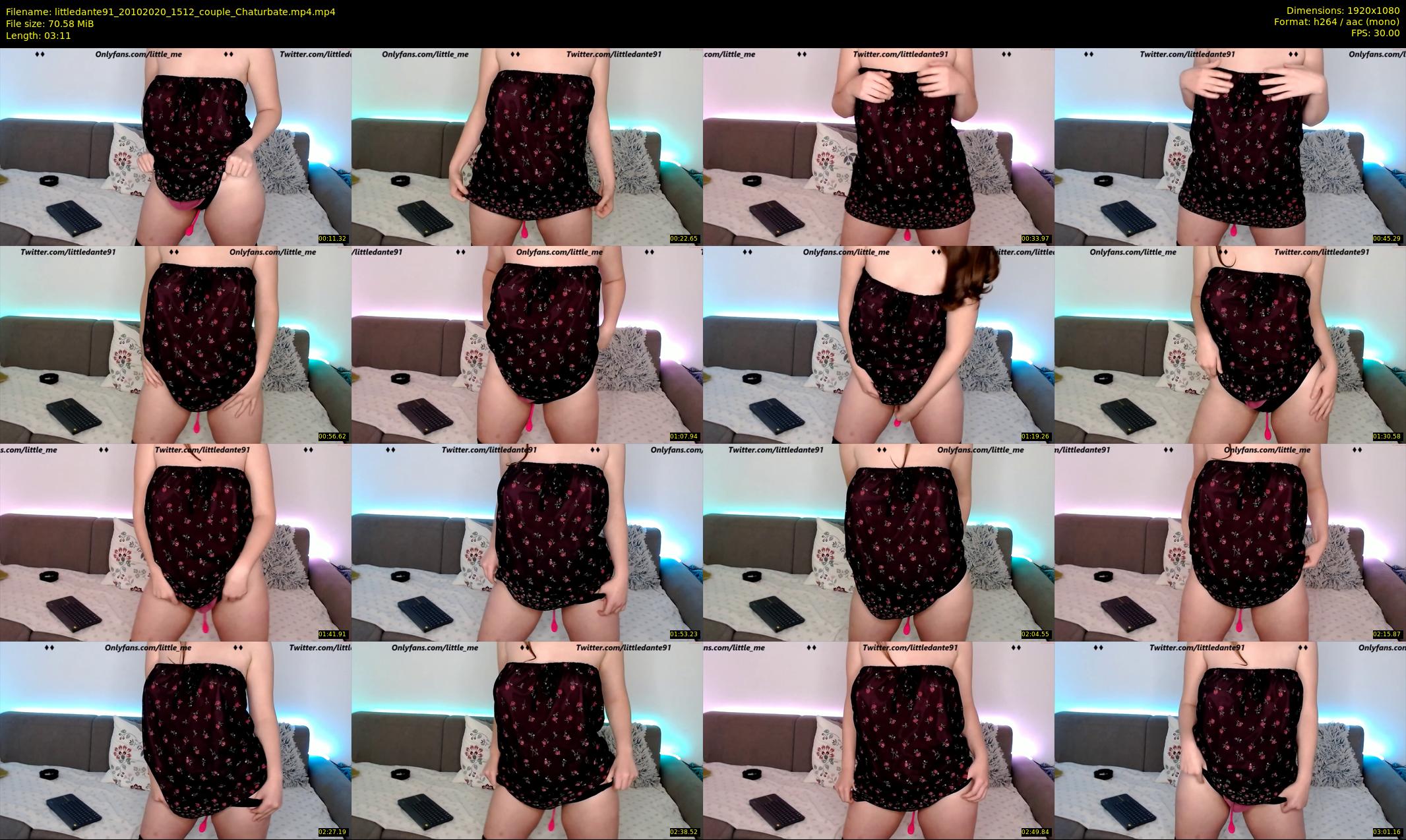 littledante91 — 4 minute Chaturbate couple cam show recording, 1080p, Oct 20, 2020