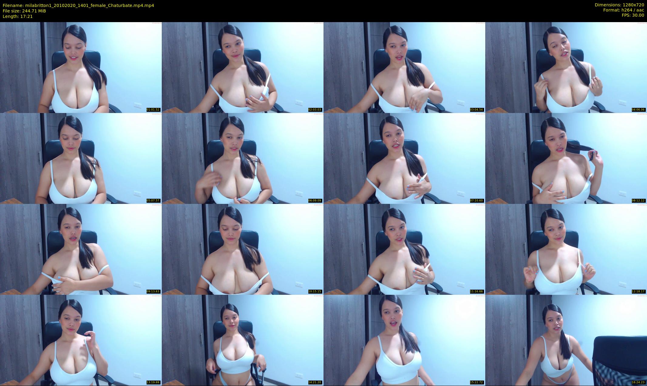 milabritton1 — 18 minute Chaturbate female cam show recording, 720p, Oct 20, 2020