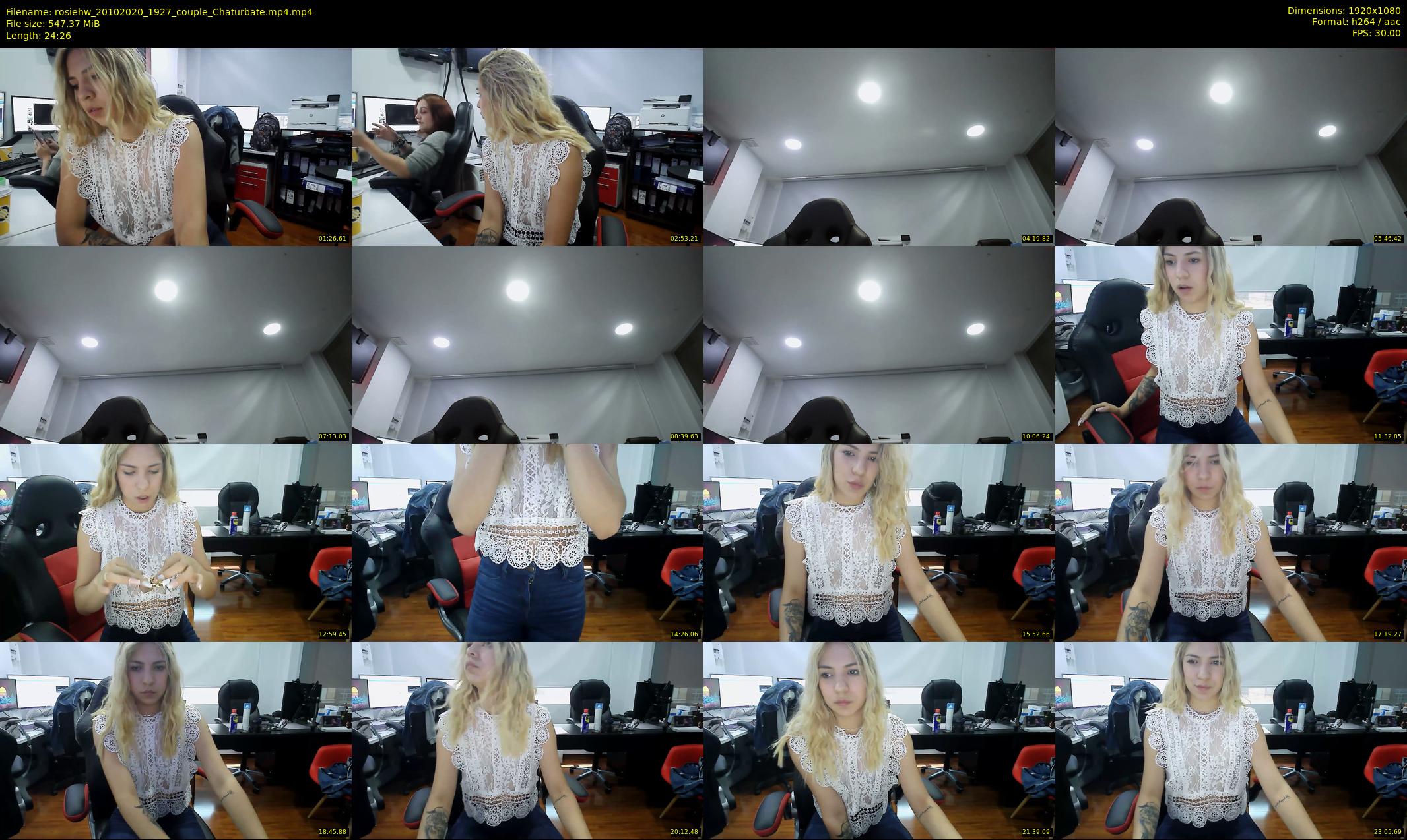 rosiehw — 25 minute Chaturbate couple cam show recording, 1080p, Oct 20, 2020