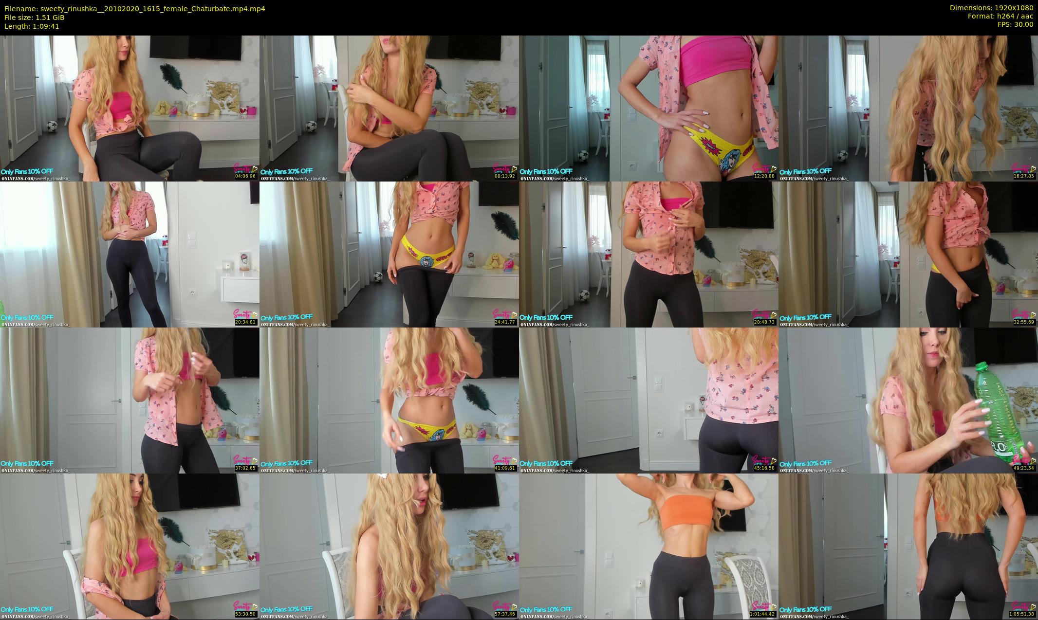 sweety_rinushka_ — 70 minute Chaturbate female cam show recording, 1080p, Oct 20, 2020