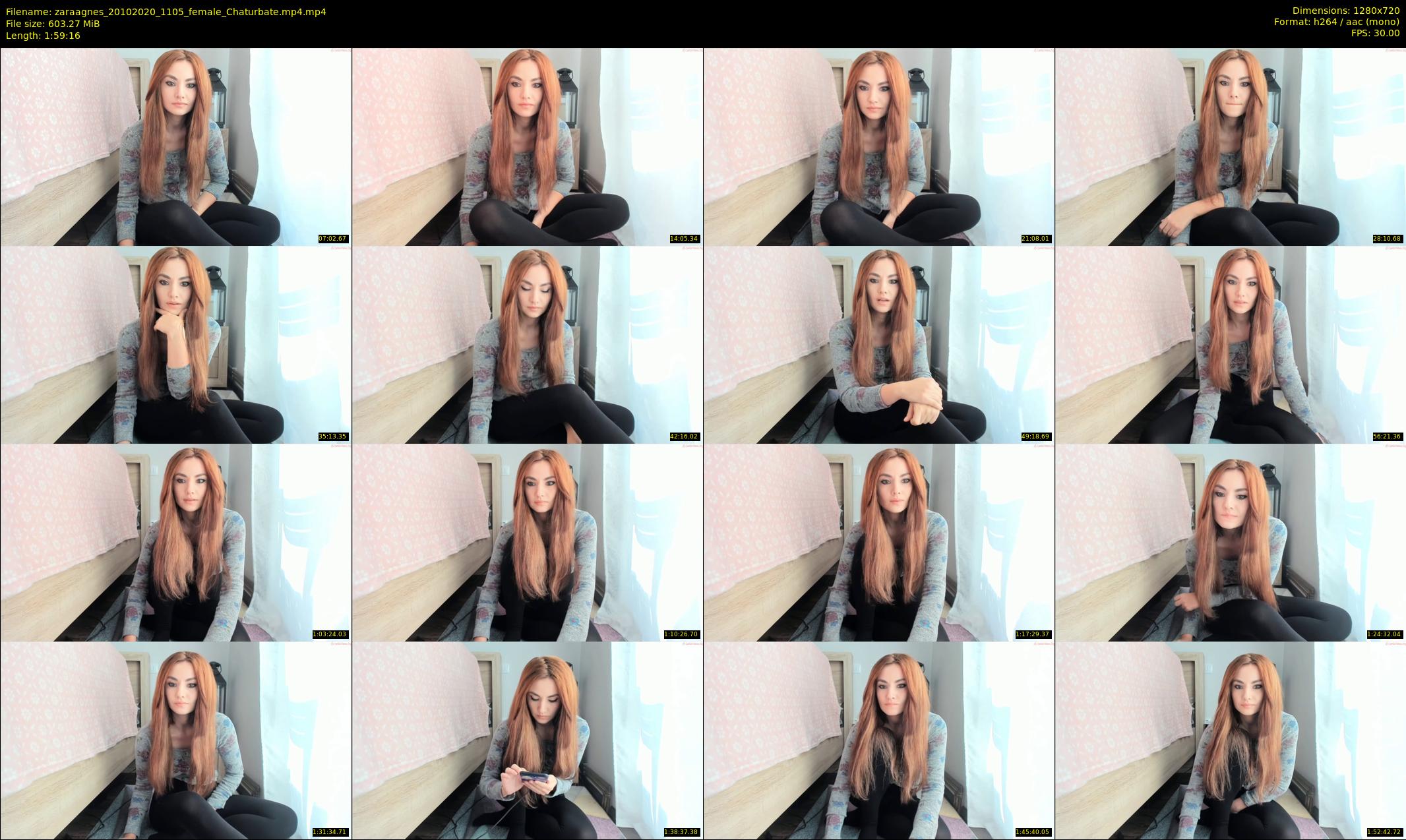 zaraagnes — 120 minute Chaturbate female cam show recording, 720p, Oct 20, 2020