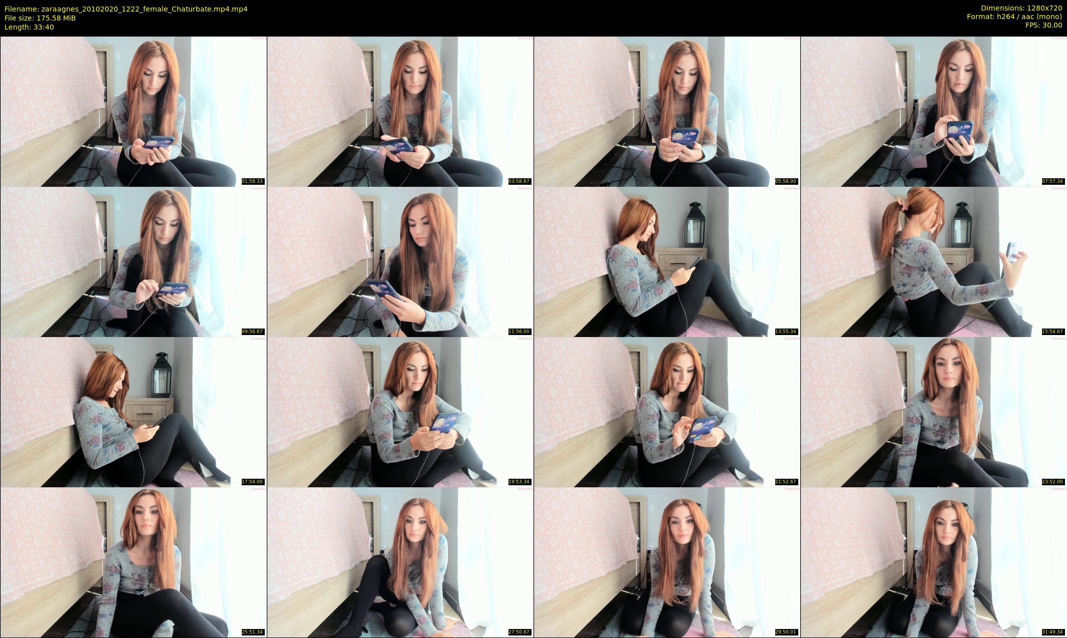 zaraagnes — 34 minute Chaturbate female cam show recording, 720p, Oct 20, 2020