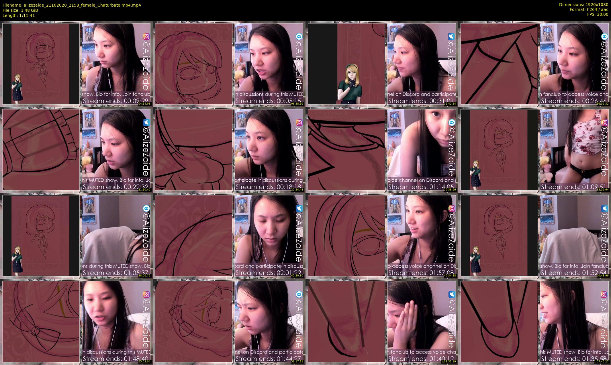 alizezaide — 72 minute Chaturbate female cam show recording, 1080p, Oct 21, 2020