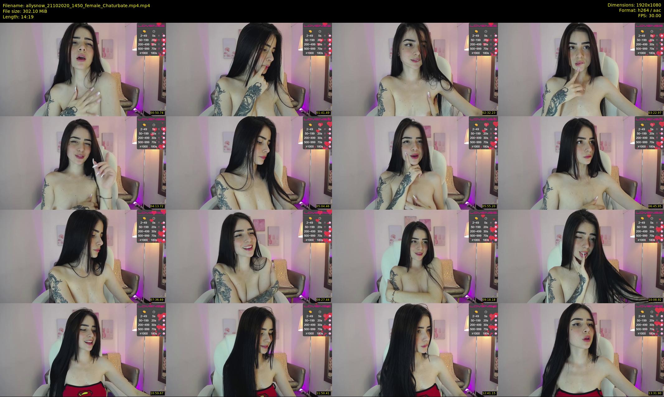 allysnow — 15 minute Chaturbate female cam show recording, 1080p, Oct 21, 2020