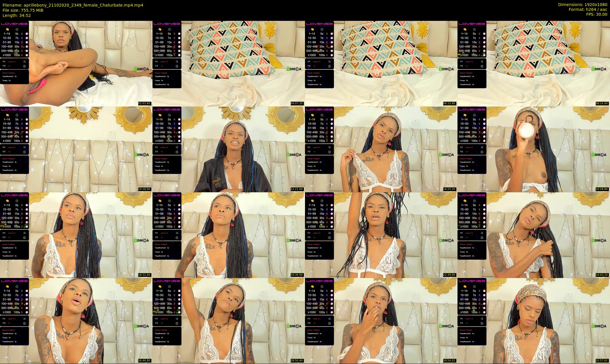 aprillebony — 35 minute Chaturbate female cam show recording, 1080p, Oct 21, 2020