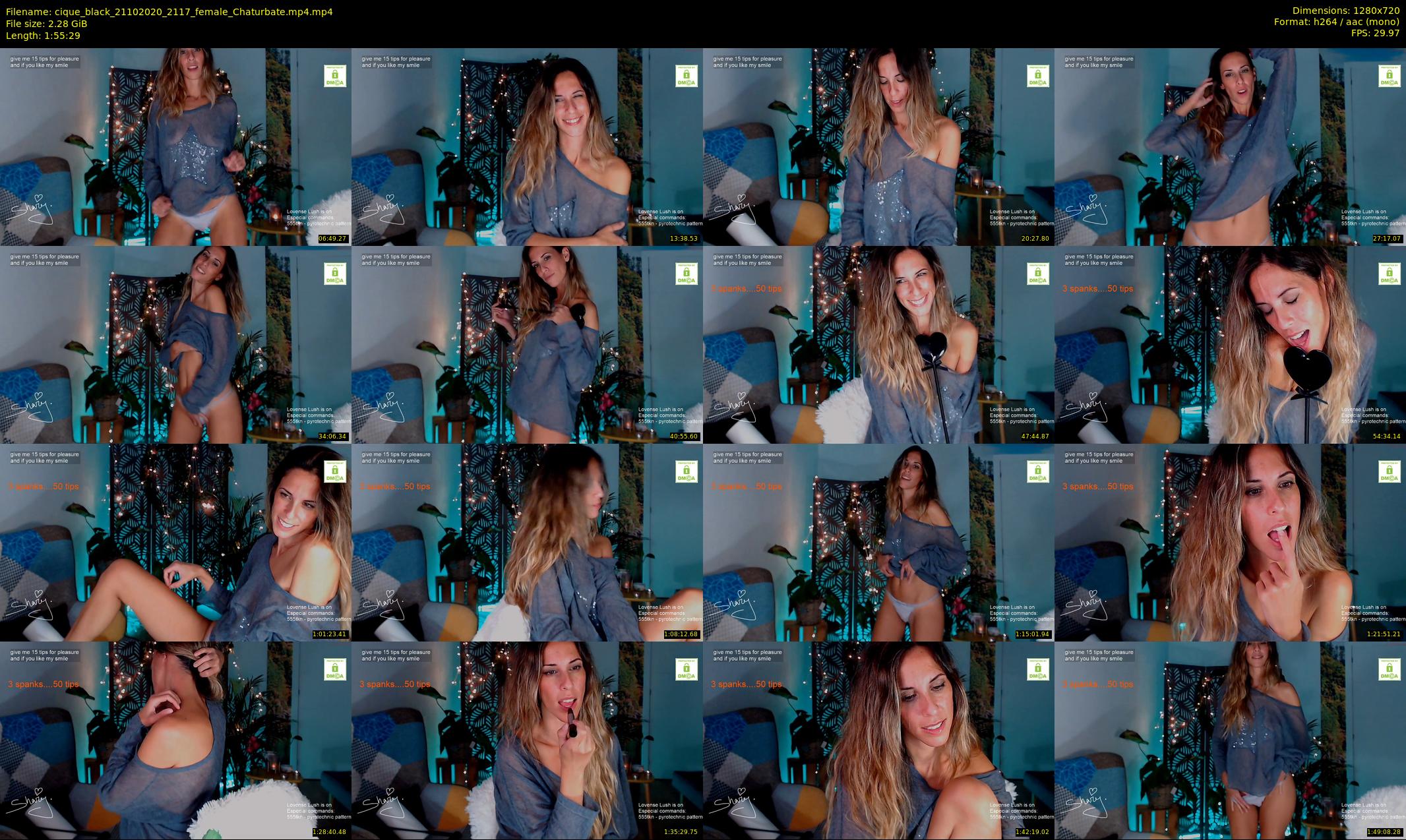 cique_black — 116 minute Chaturbate female cam show recording, 720p, Oct 21, 2020