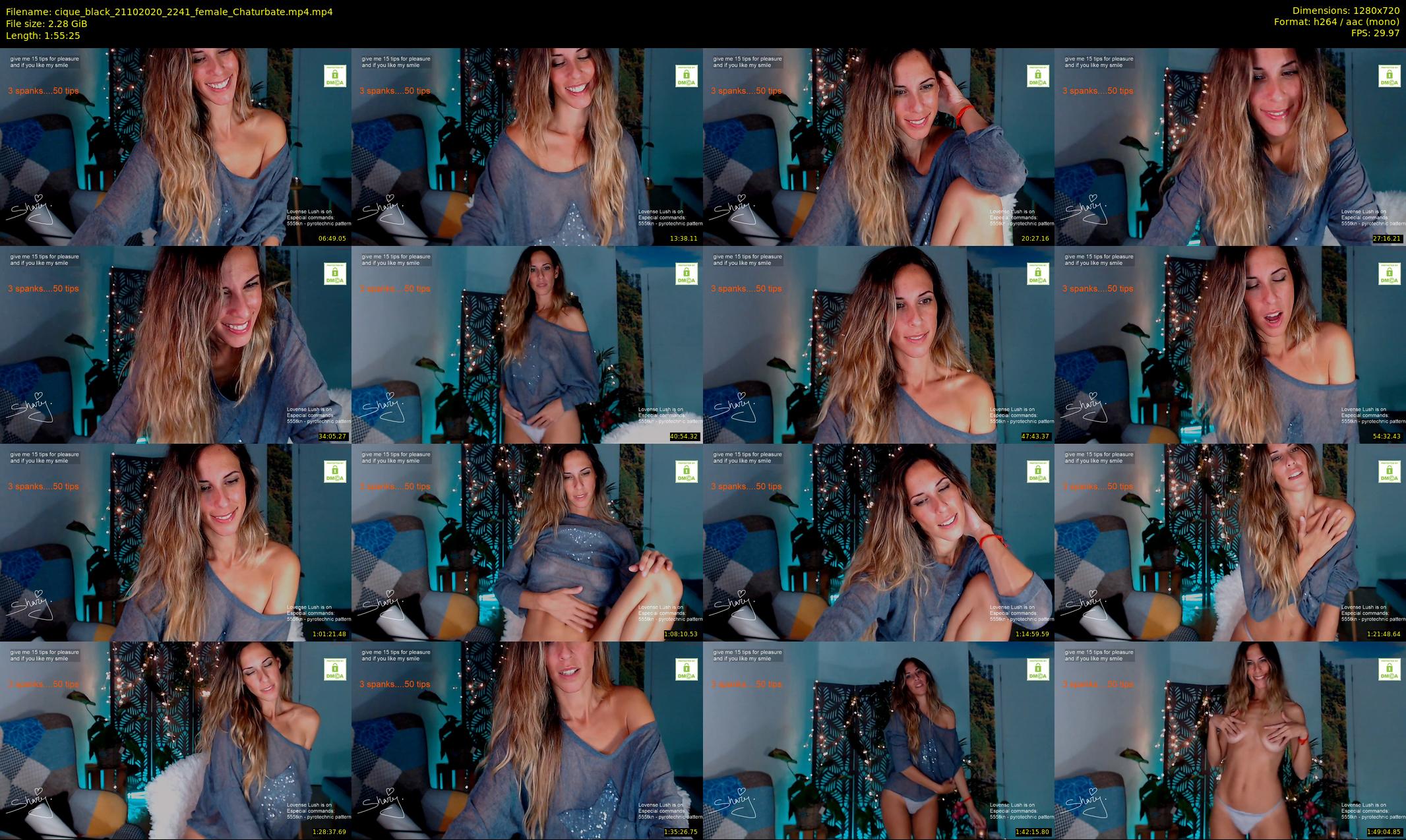 cique_black — 116 minute Chaturbate female cam show recording, 720p, Oct 21, 2020