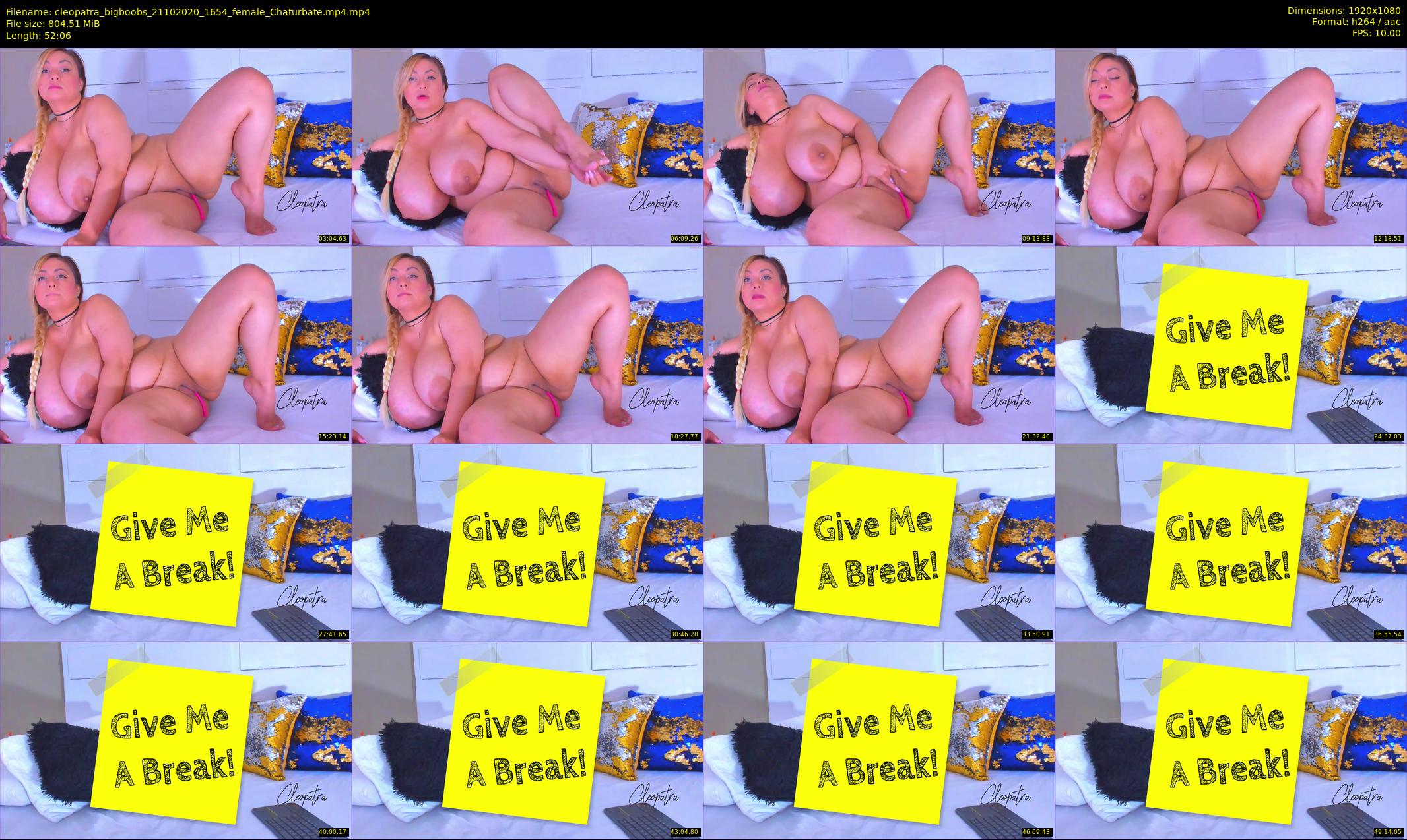 cleopatra_bigboobs — 53 minute Chaturbate female cam show recording, 1080p, Oct 21, 2020