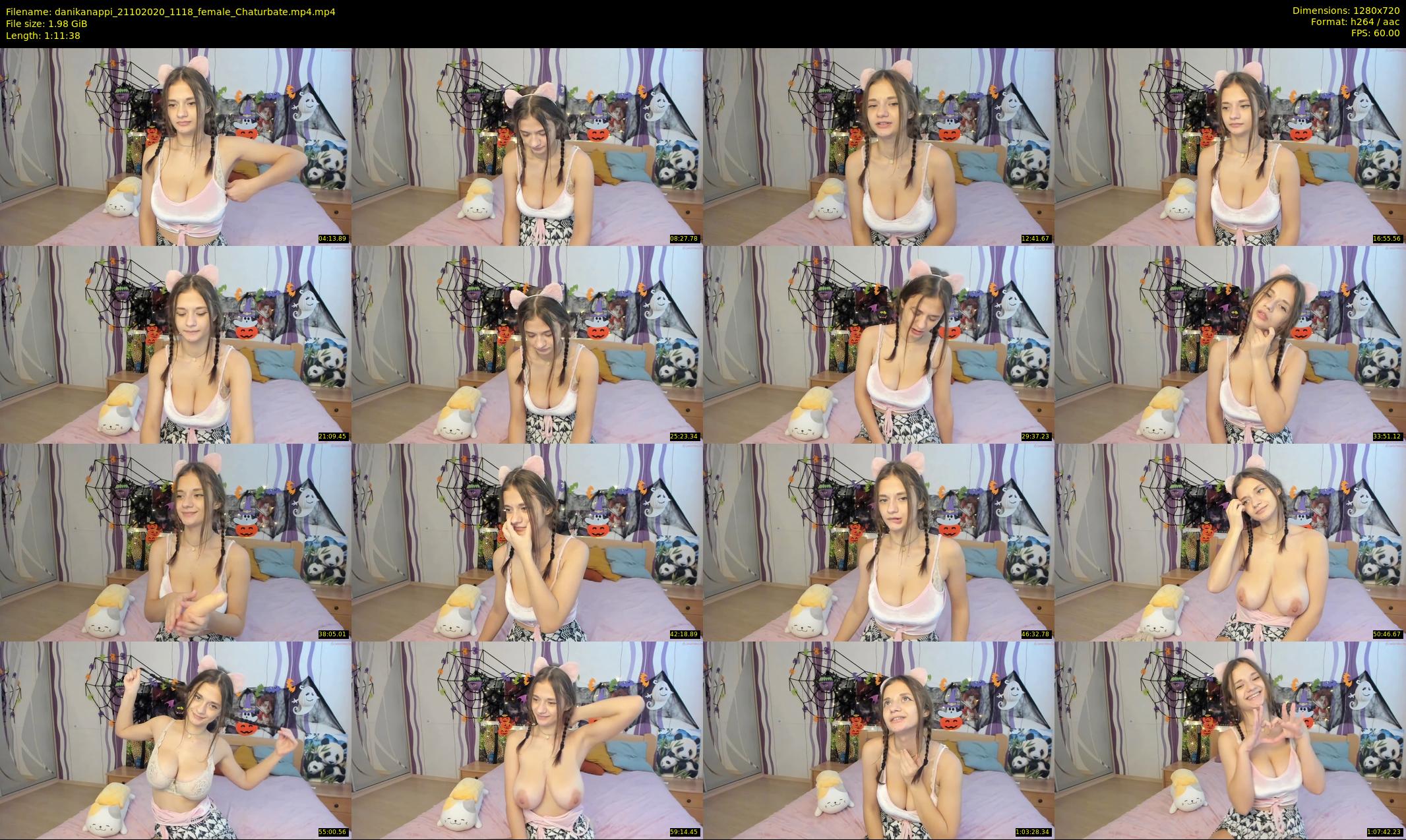 danikanappi — 72 minute Chaturbate female cam show recording, 720p, Oct 21, 2020