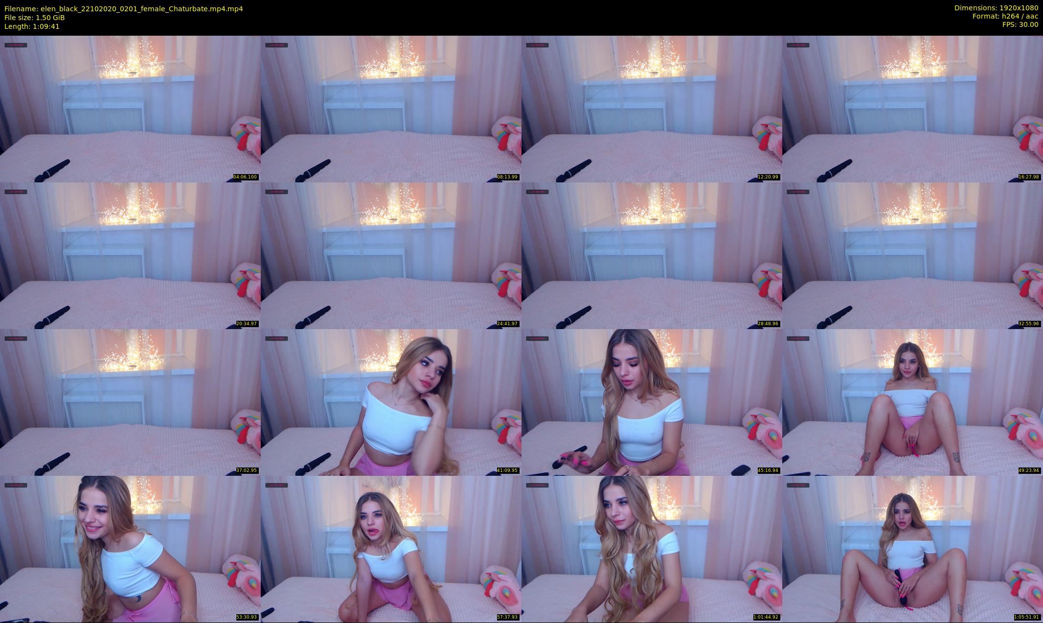 elen_black — 70 minute Chaturbate female cam show recording, 1080p, Oct 22, 2020