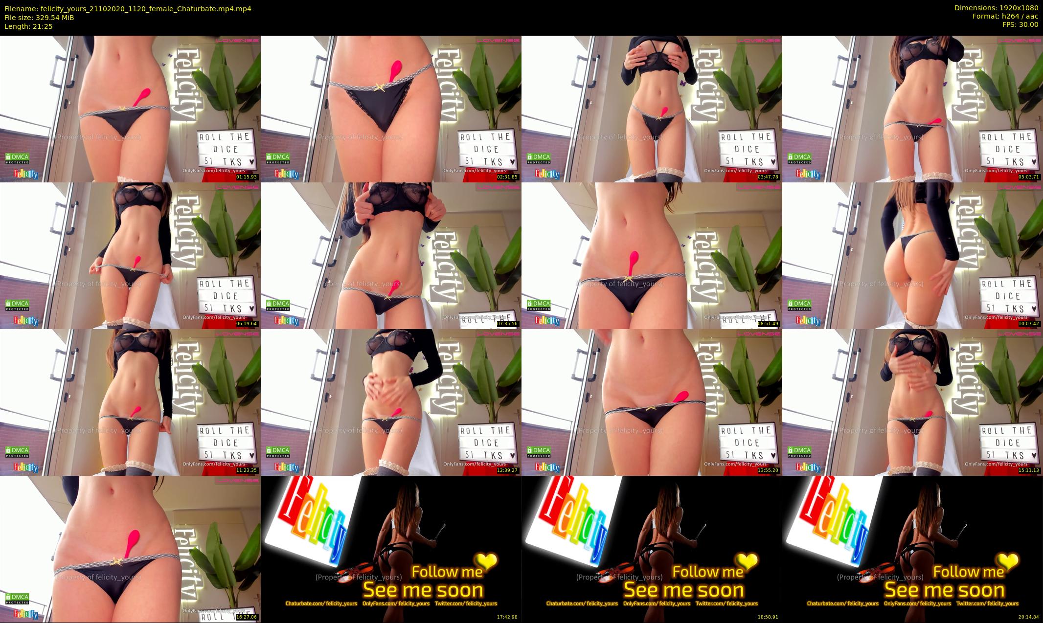 felicity_yours — 22 minute Chaturbate female cam show recording, 1080p, Oct 21, 2020