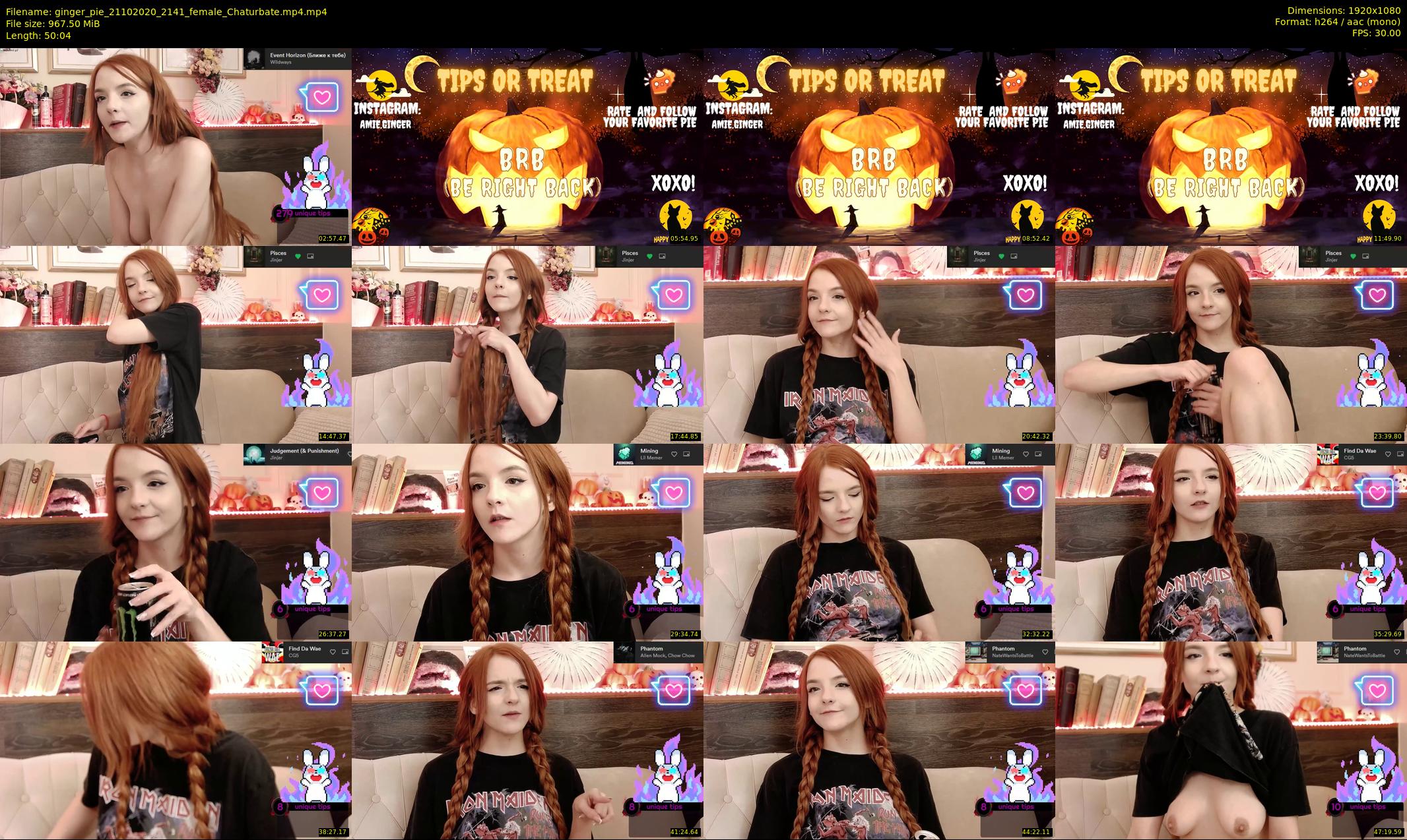 ginger_pie — 51 minute Chaturbate female cam show recording, 1080p, Oct 21, 2020