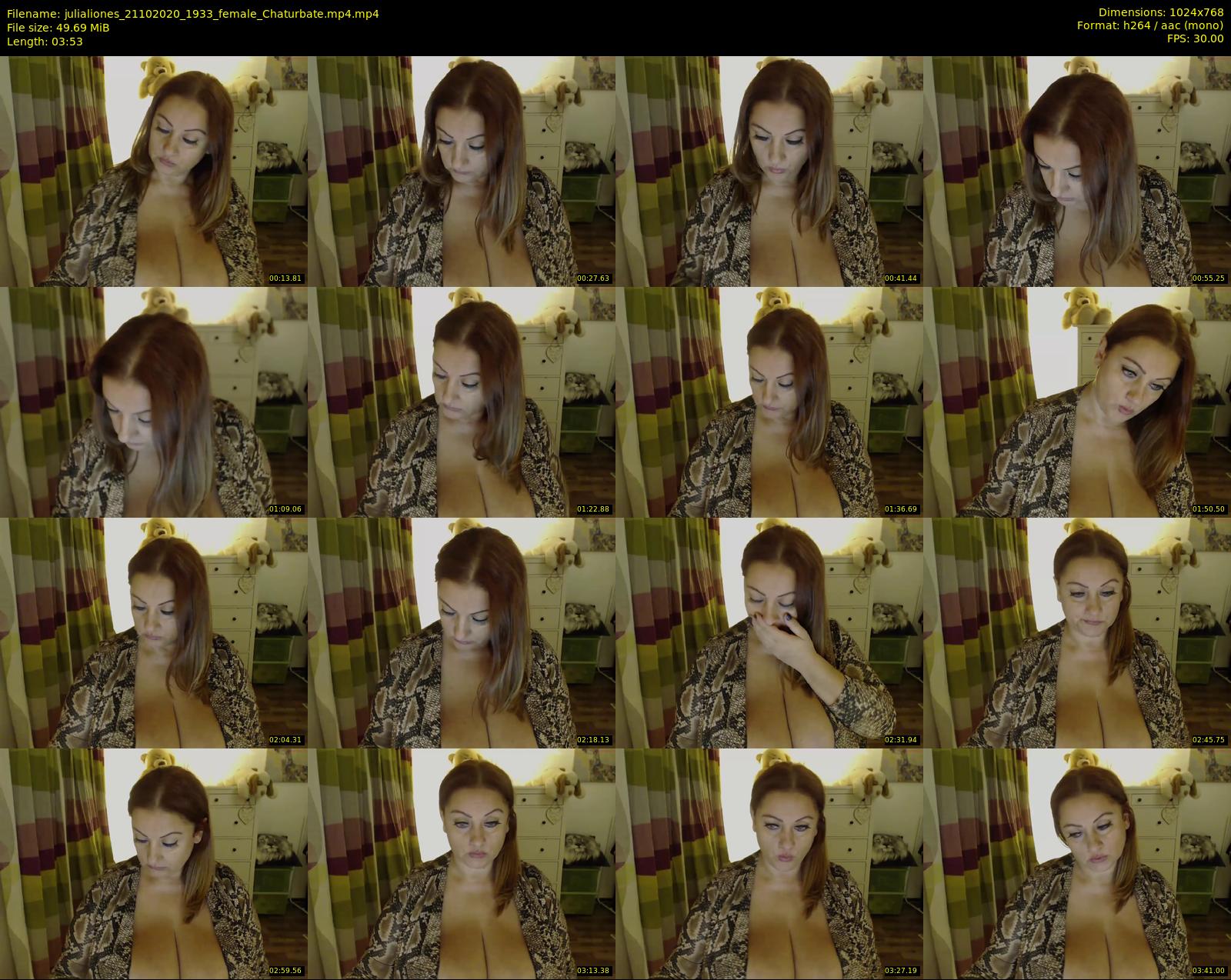 julialiones — 4 minute Chaturbate female cam show recording, 720p, Oct 21, 2020