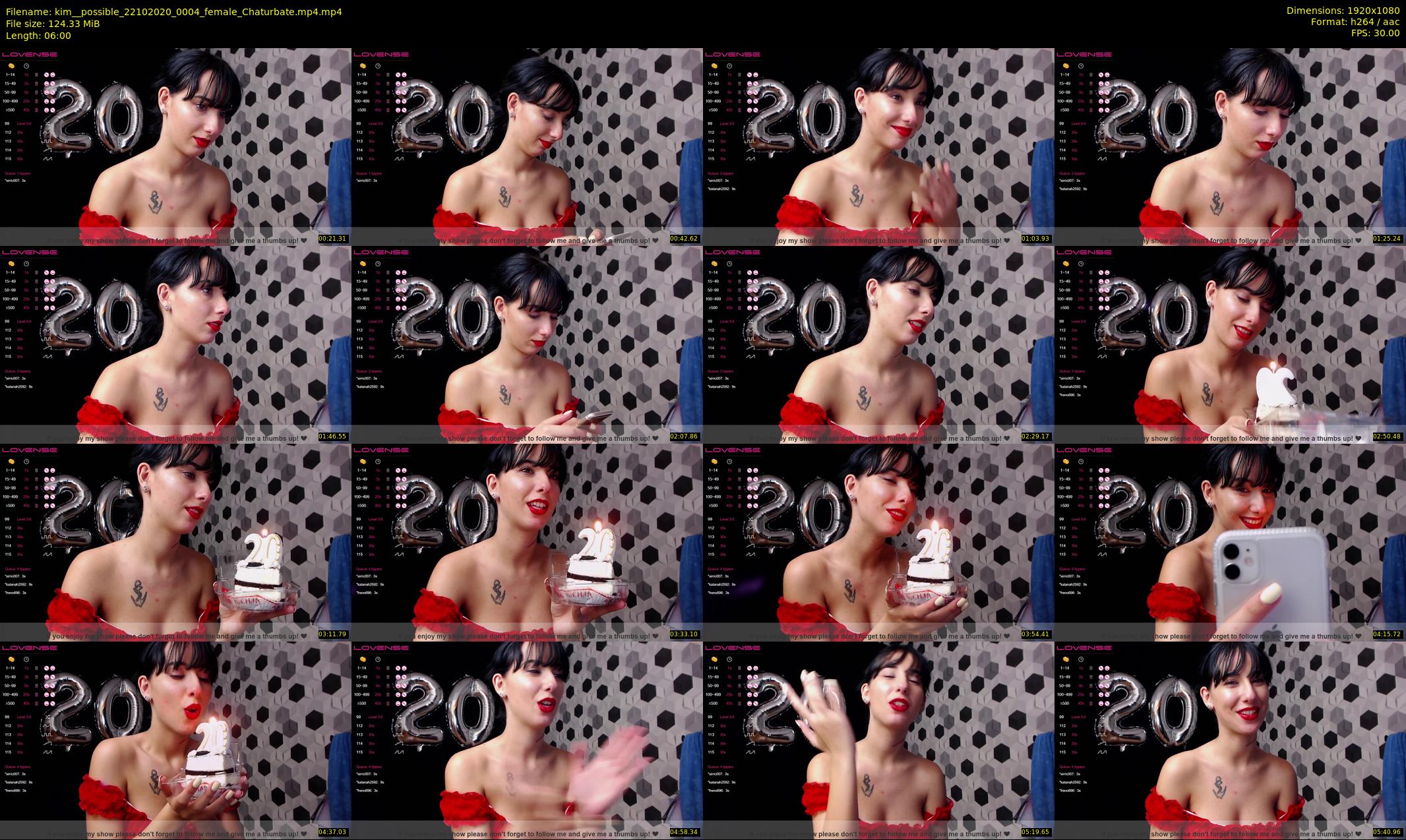 kim__possible — 6 minute Chaturbate female cam show recording, 1080p, Oct 22, 2020