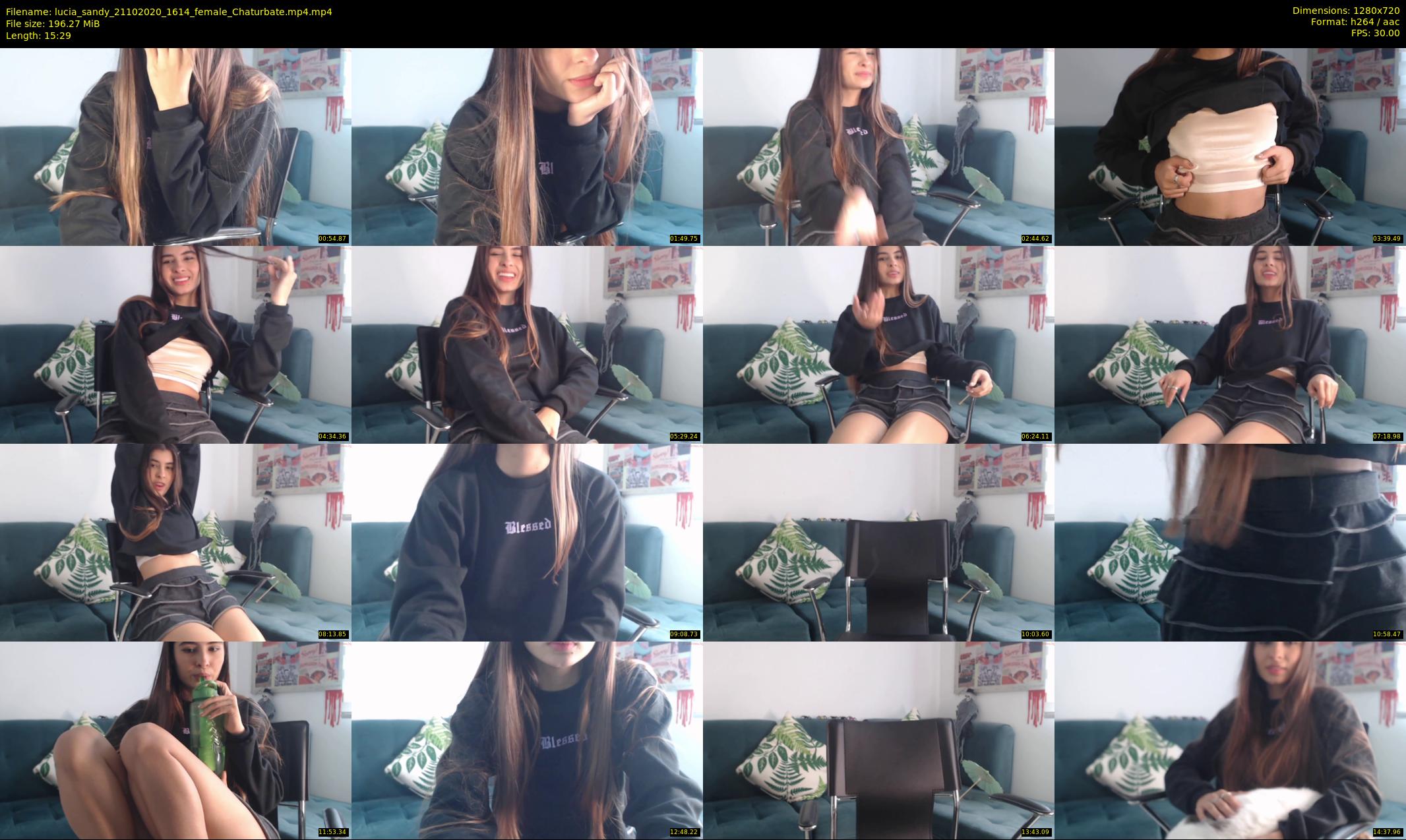 lucia_sandy — 16 minute Chaturbate female cam show recording, 720p, Oct 21, 2020