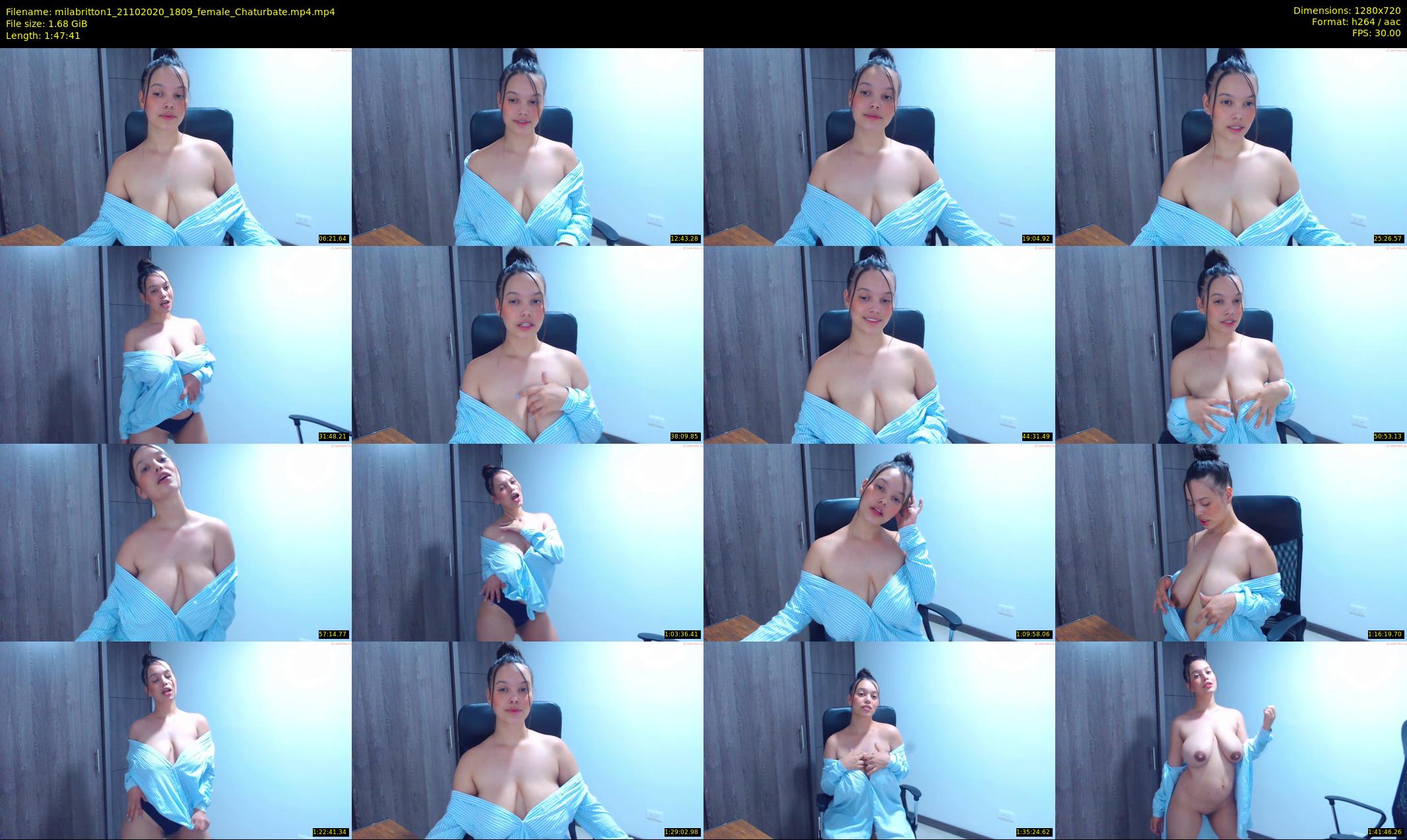milabritton1 — 108 minute Chaturbate female cam show recording, 720p, Oct 21, 2020