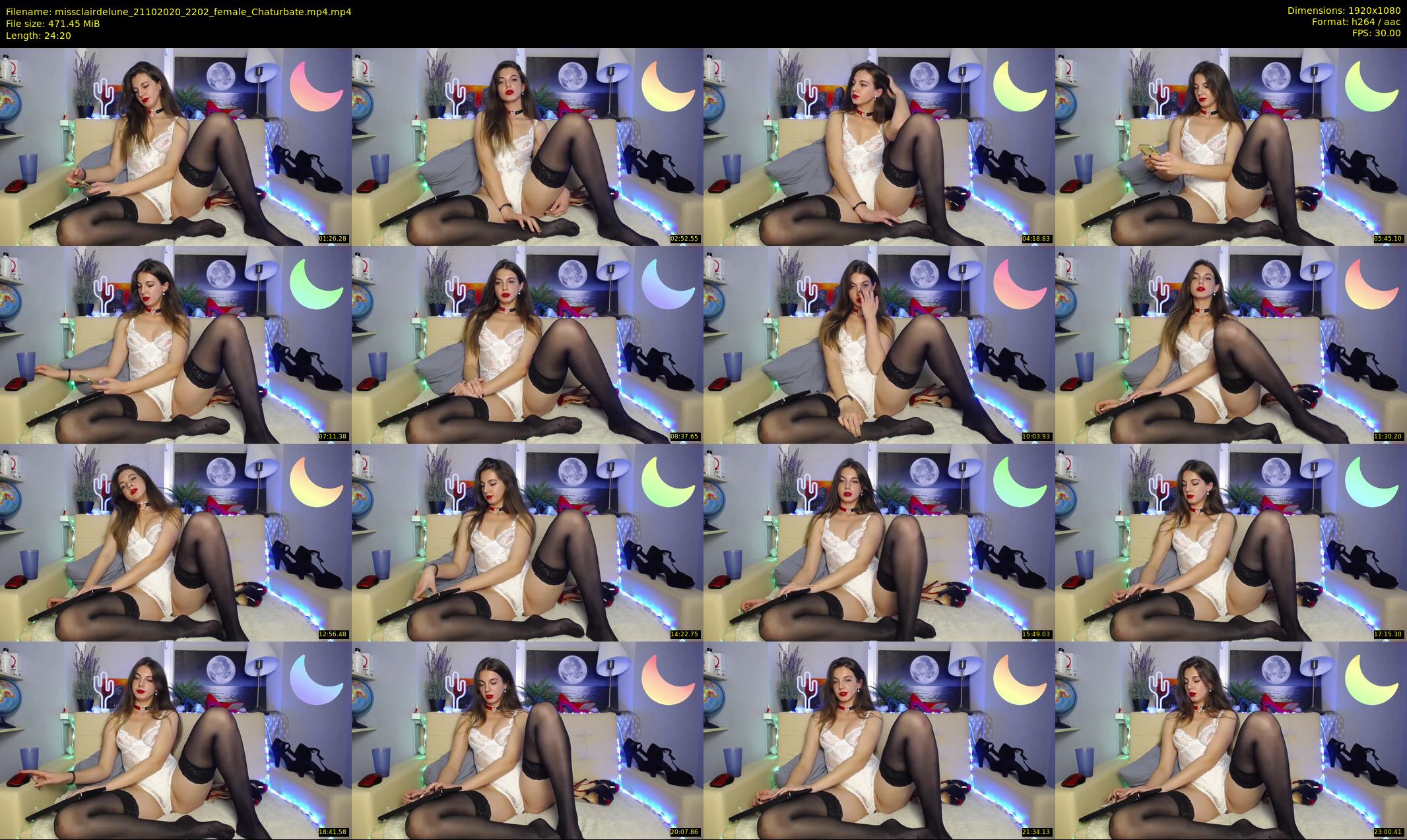 missclairdelune — 25 minute Chaturbate female cam show recording, 1080p, Oct 21, 2020