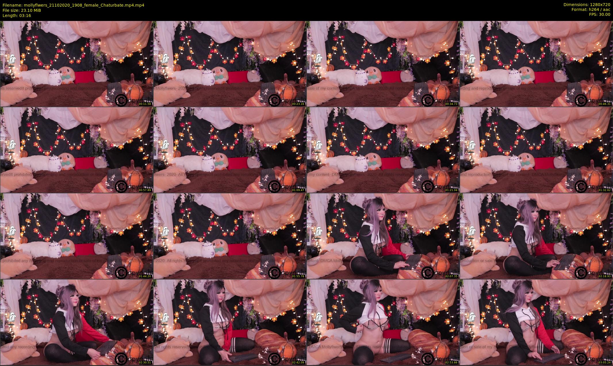 mollyflwers — 4 minute Chaturbate female cam show recording, 720p, Oct 21, 2020
