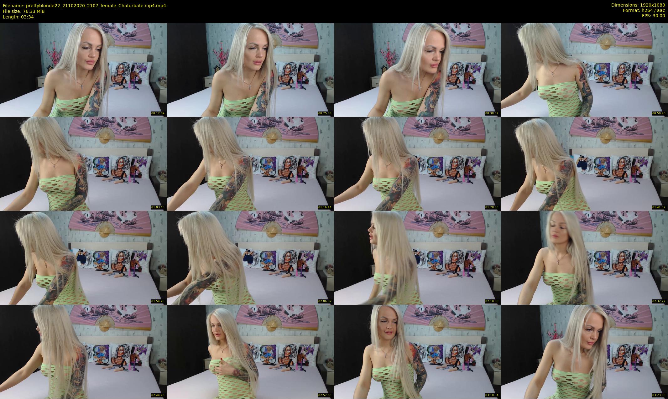 prettyblonde22 — 4 minute Chaturbate female cam show recording, 1080p, Oct 21, 2020