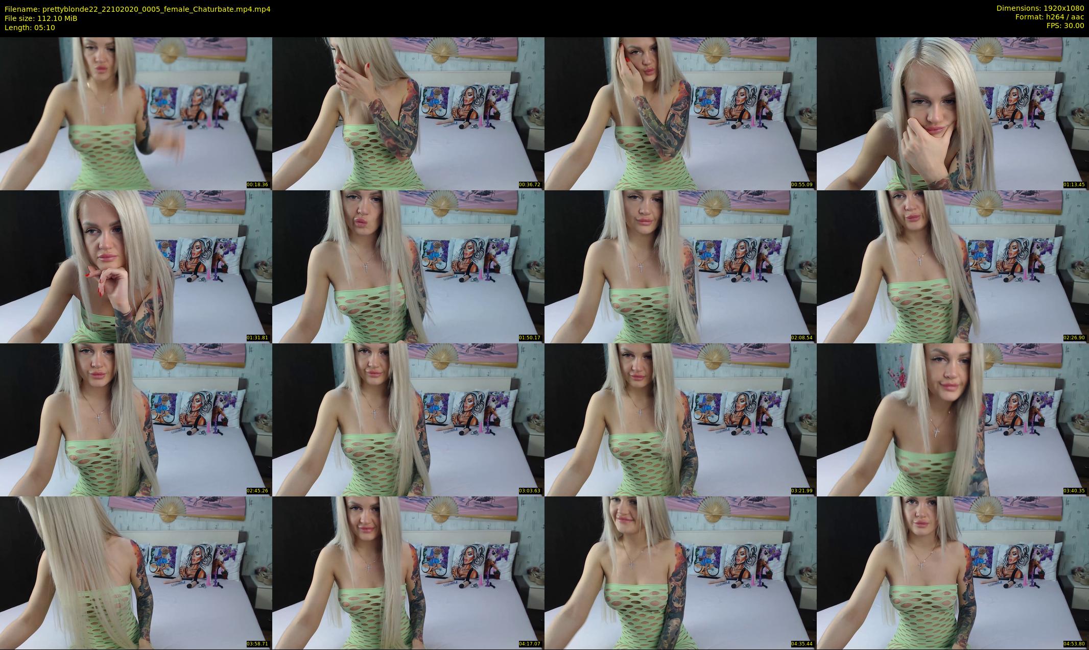 prettyblonde22 — 6 minute Chaturbate female cam show recording, 1080p, Oct 22, 2020
