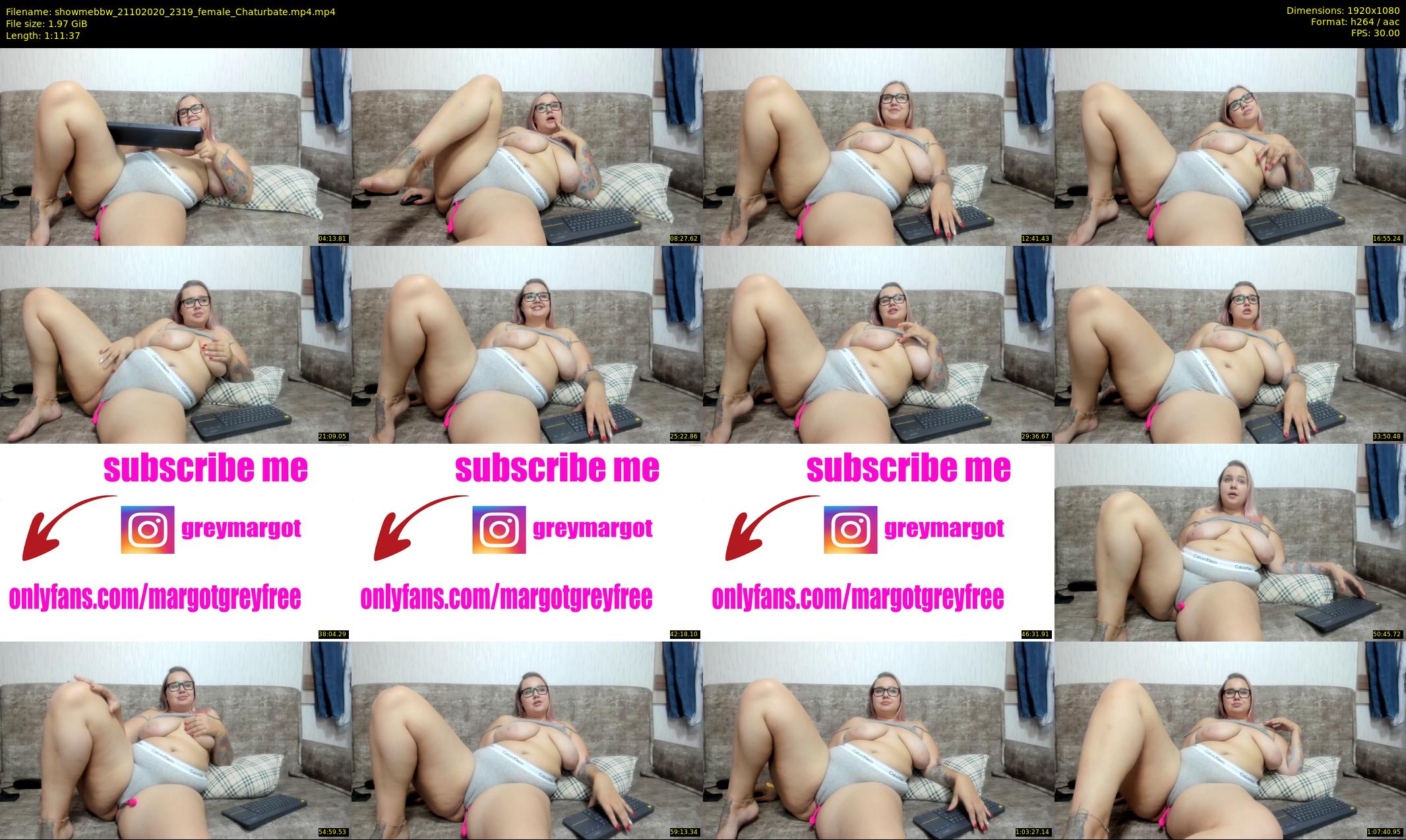 showmebbw — 72 minute Chaturbate female cam show recording, 1080p, Oct 21, 2020