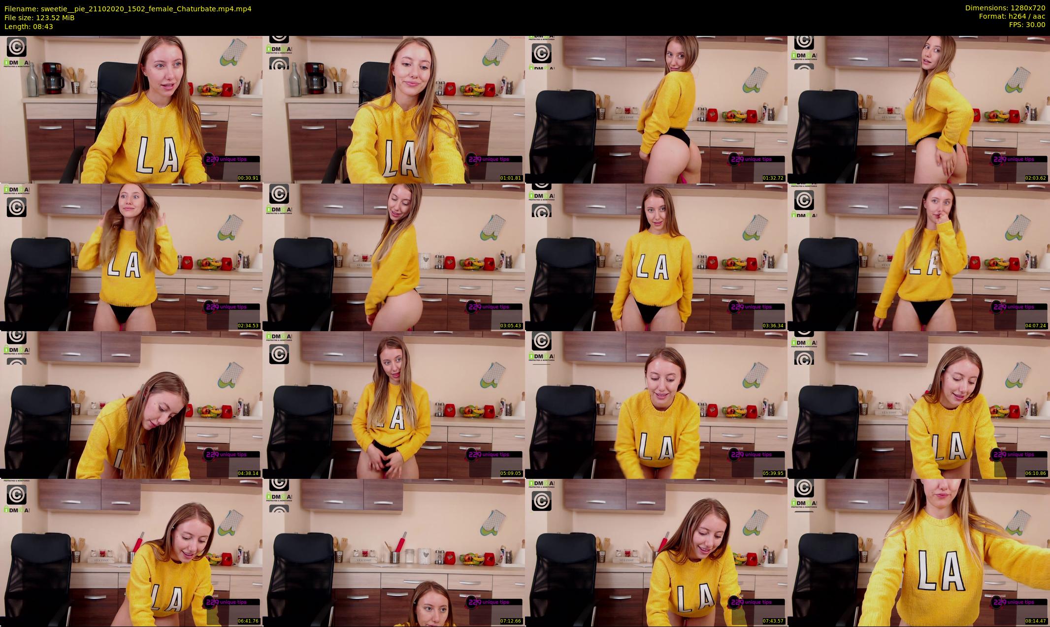 sweetie__pie — 9 minute Chaturbate female cam show recording, 720p, Oct 21, 2020
