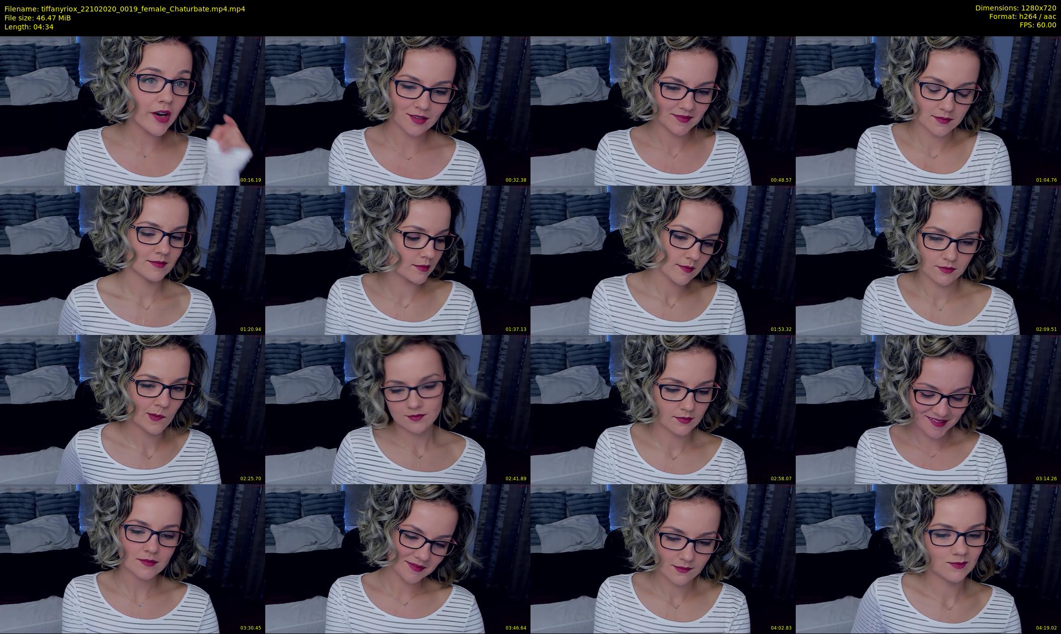 tiffanyriox — 5 minute Chaturbate female cam show recording, 720p, Oct 22, 2020