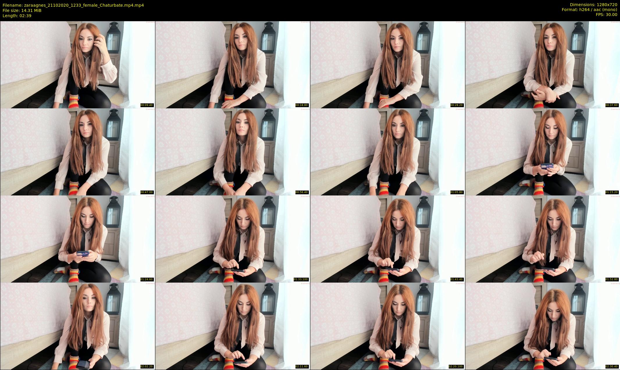 zaraagnes — 3 minute Chaturbate female cam show recording, 720p, Oct 21, 2020